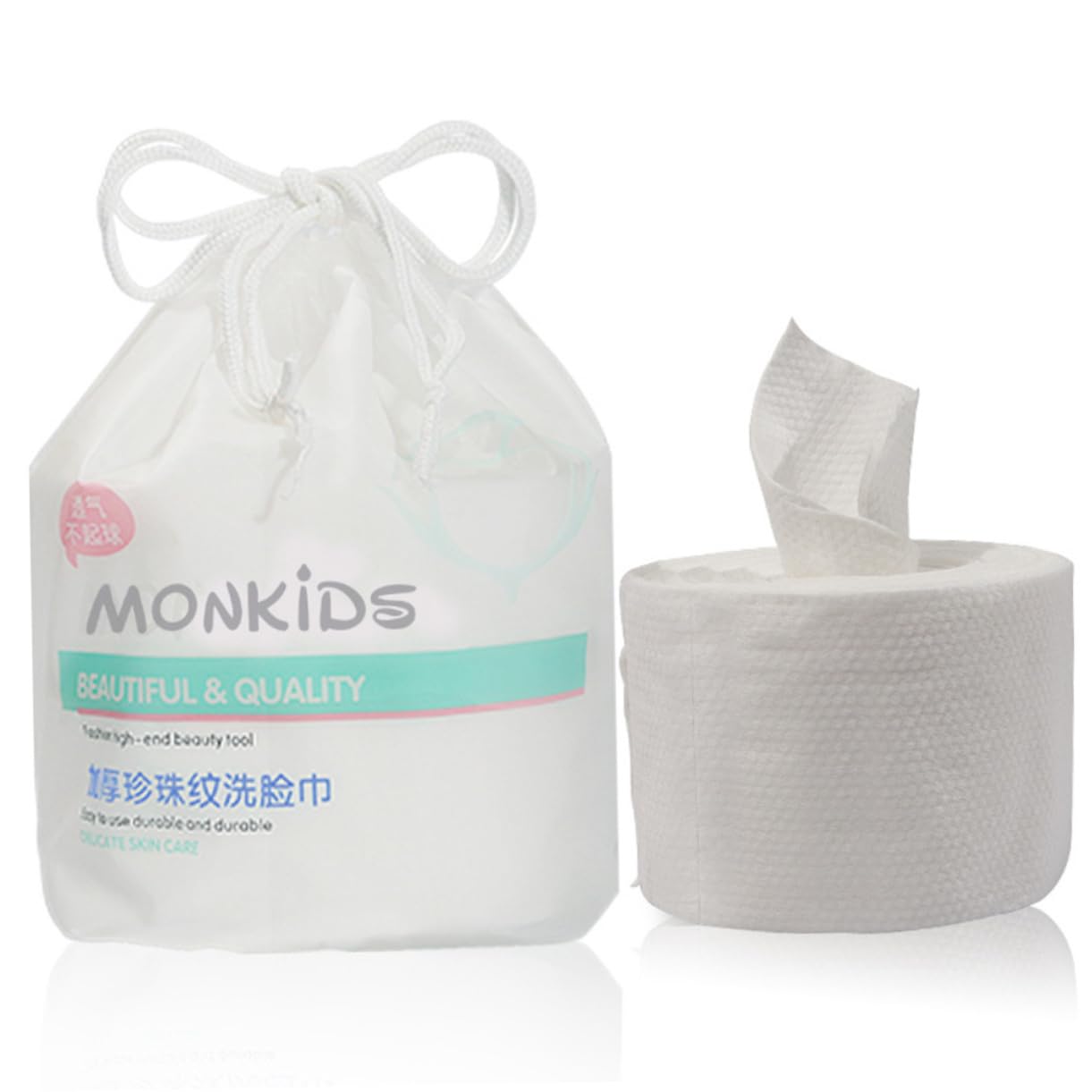 Premium Cotton Face Towels - Soft & Thickened Pearl Stripe Facial Tissues for Dry/Wet Skin Care | Gentle & Disposable | Perfect for Travel, Gym & Daily Skincare Routine