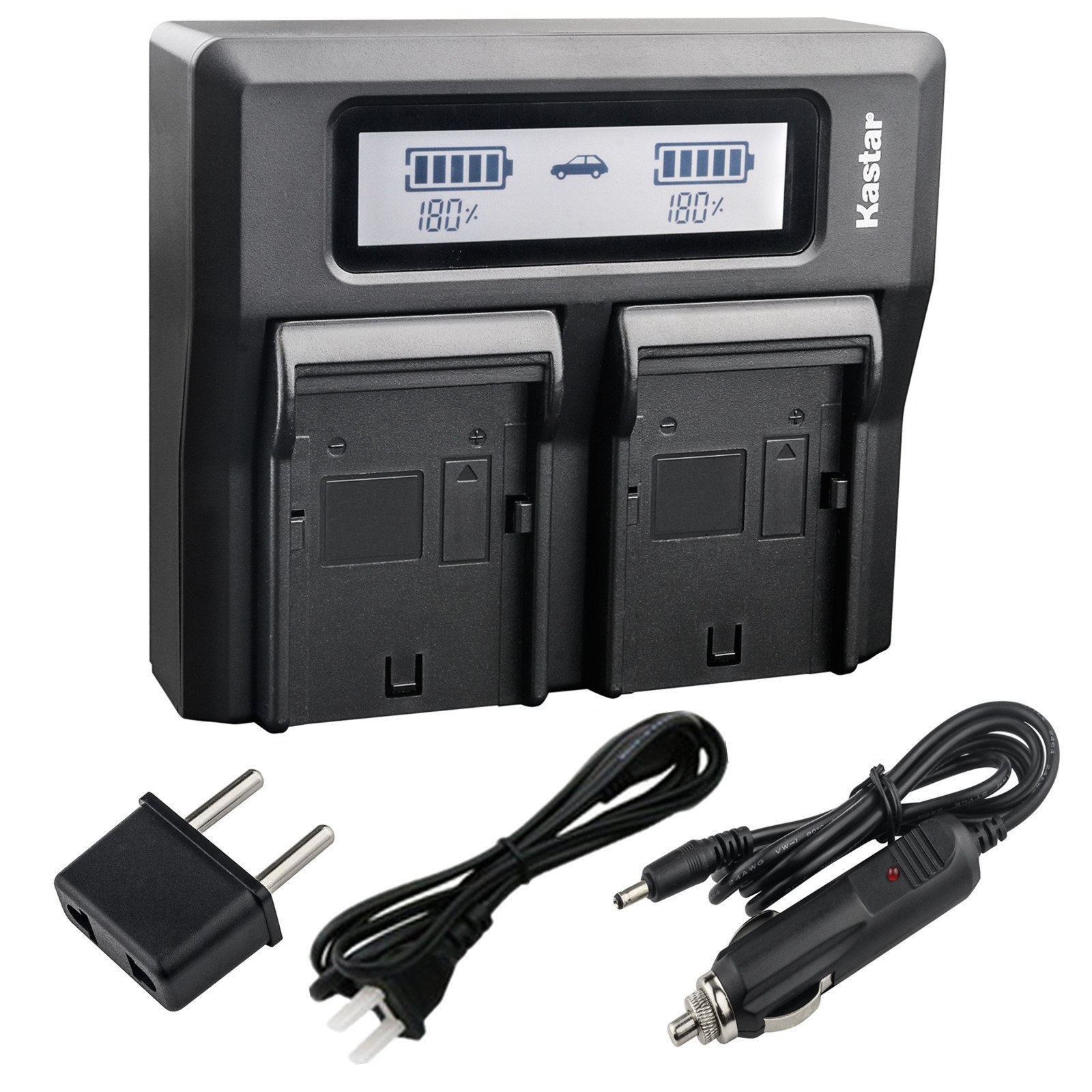 Kastar Fast Dual LCD Charger for Nikon EN-EL3e Battery - Compatible with Nikon D100, D200, D300, D300S, D50, D70, D700, D80, D90 DSLR Cameras (Gray) - Perfect for Travel, Photography Sessions & Professional Shoots