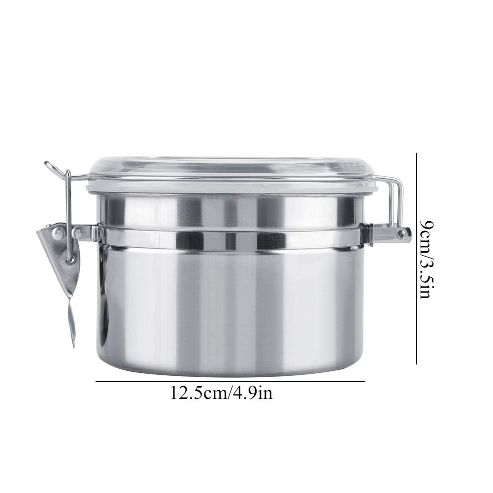Premium Stainless Steel Vacuum Sealed Coffee Storage Container - 800ML Airtight Canister for Coffee Beans, Tea, Sugar & Dry Food - Ideal for Kitchen, Pantry & Office Use