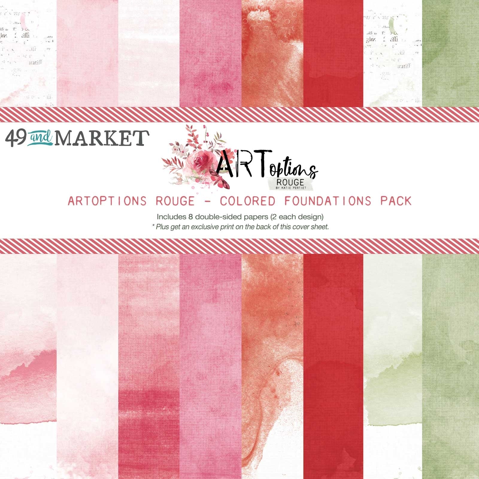 ARToptions Rouge Foundations Collection Pack - 12X12 Inch Premium Art Paper for Painting, Drawing & Mixed Media | Perfect for Artists, Crafters & DIY Projects