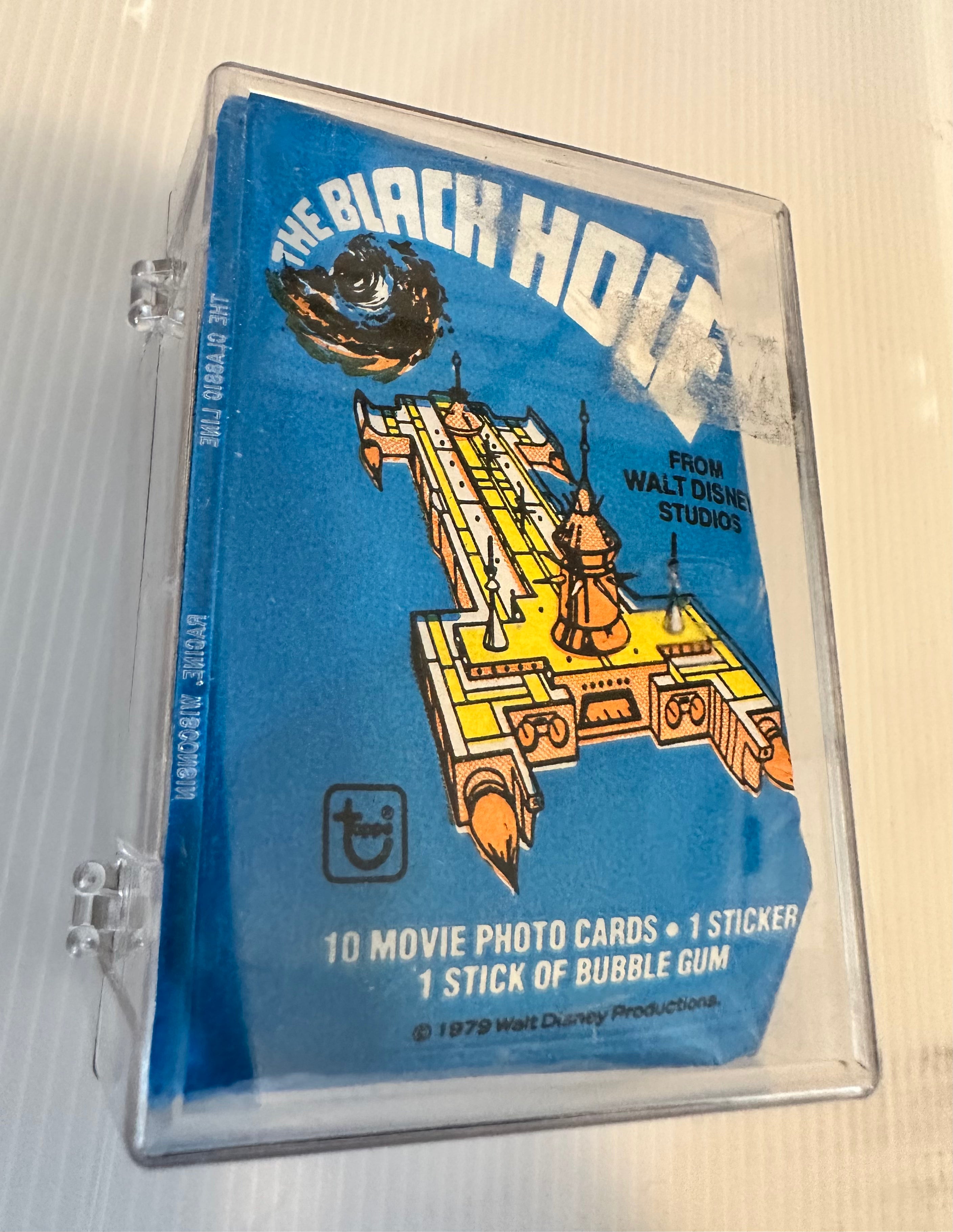 Rare Vintage 1979 Black Hole Movie Trading Cards & Stickers Set with Original Wrapper - Collectible Memorabilia for Disney Fans, Film Enthusiasts, and Card Collectors
