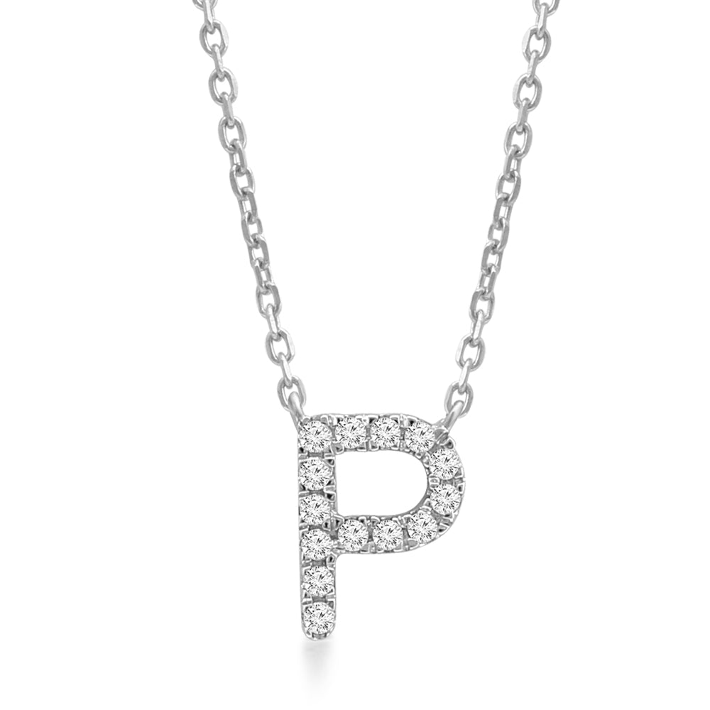 14K Yellow Gold Diamond Initial Charm Necklace - Personalized Classic Jewelry for Women | Perfect Gift for Birthday, Anniversary & Valentine's Day
