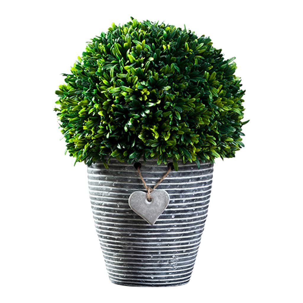 ZLASS Artificial Plants Decor - Lifelike Fake Potted Plant with Cement Pot, Green Artificial Plant Leaves for Home & Office Decoration - Perfect for Living Room, Bedroom, Desk & Shelf Decor