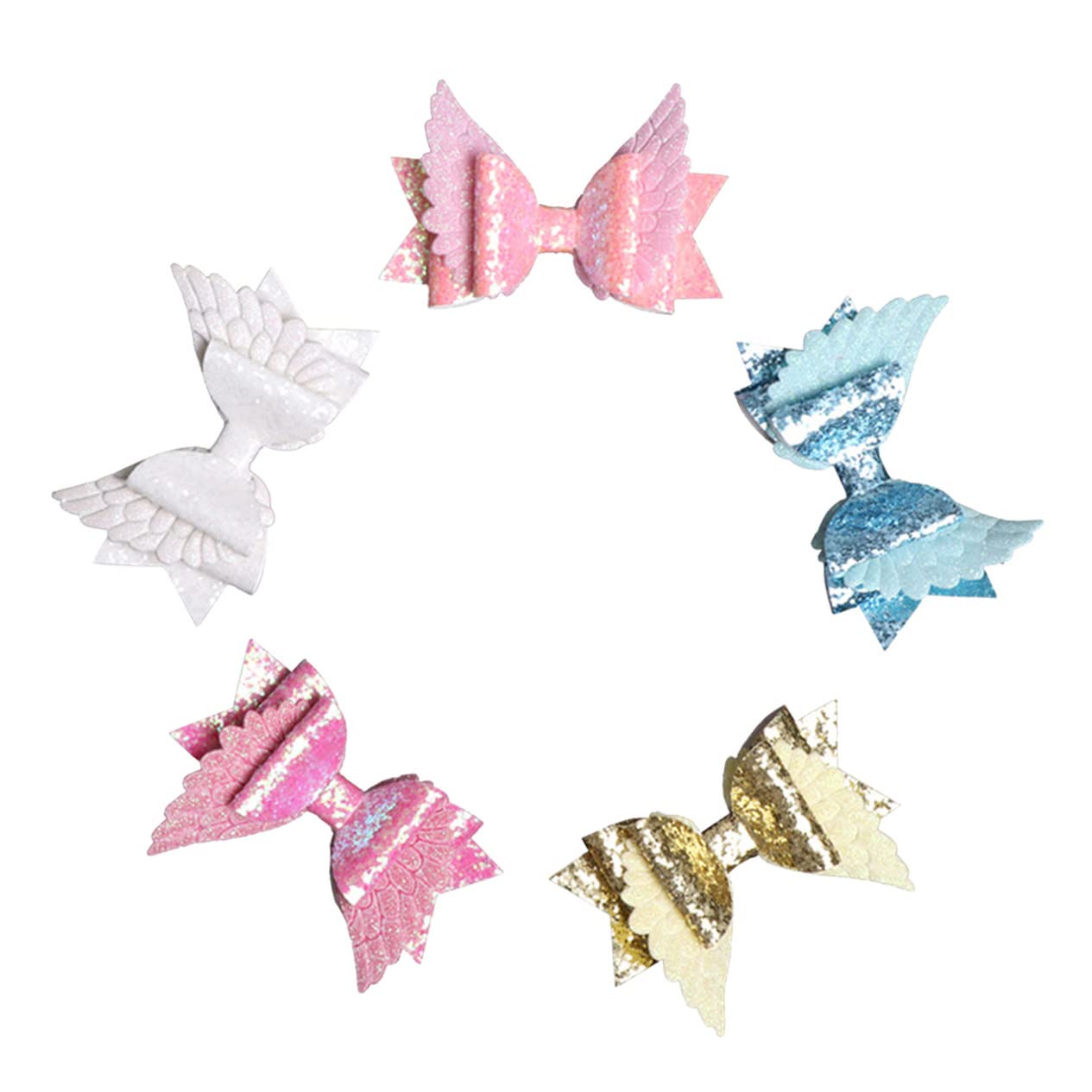 Minkissy 5 Pcs Girls Hair Clips - Cute Bowknot Hair Barrettes & Hairpins for Kids, Teens, Women | Perfect for School, Parties, Weddings & Daily Hair Styling