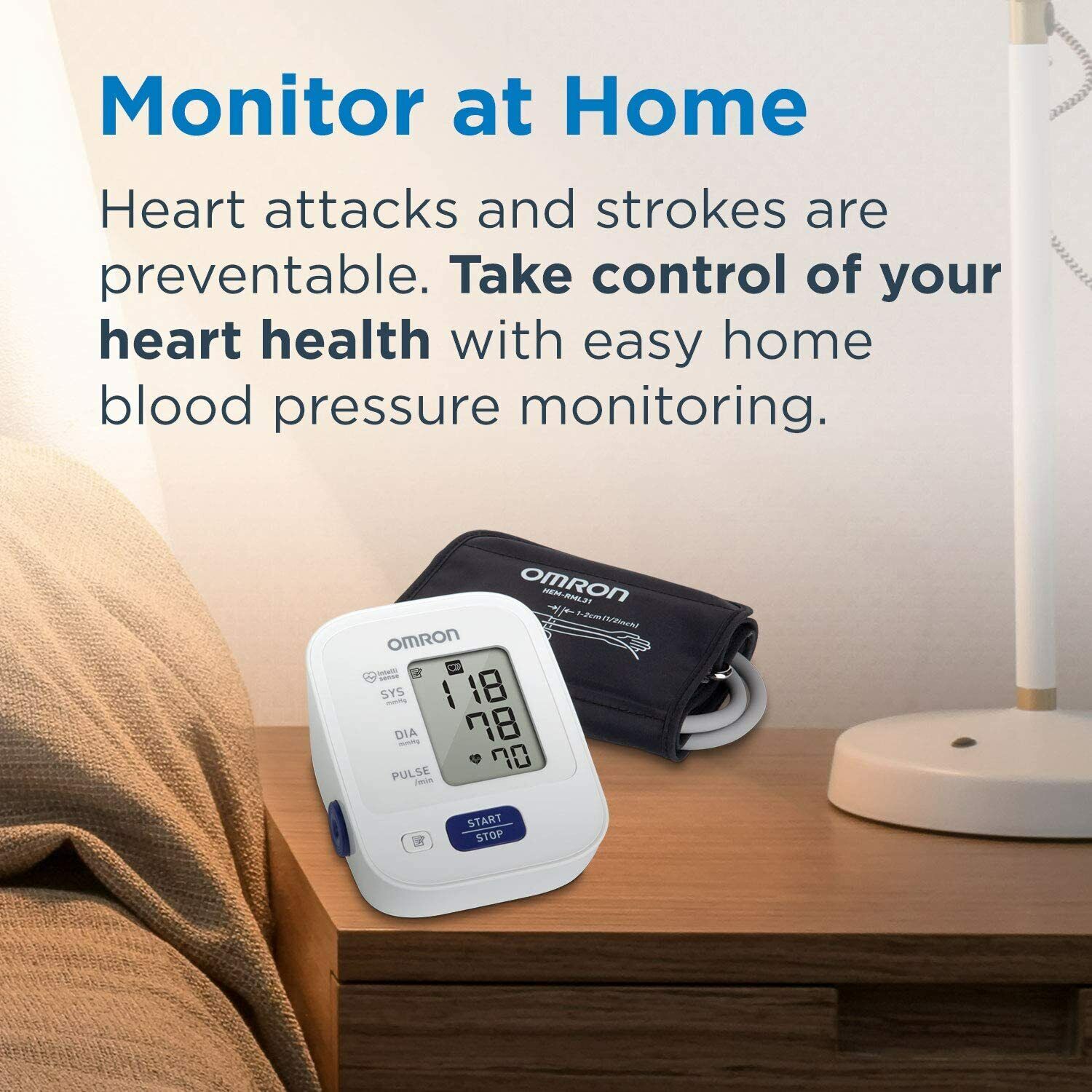 Omron 3 Series Upper Arm Blood Pressure Monitor - Accurate Home Blood Pressure Machine with Cuff for Adults - Perfect for Daily Health Monitoring & Hypertension Management