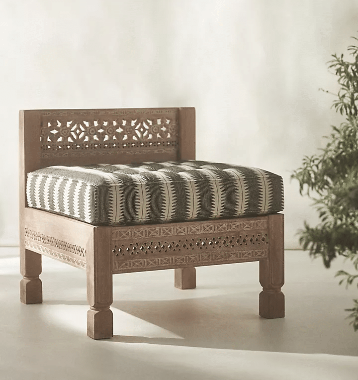 Handmade Carved Solid Wooden Maharaja Chair - Royal Style Accent Chair for Living Room, Bedroom & Office Decor - Perfect for Indian Weddings, Home Theater Seating & Luxury Interior Design
