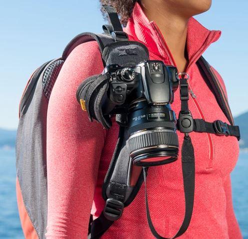Cotton Carrier CCS G3 Strapshot Camera Harness (Gray) - Secure & Comfortable DSLR/SLR Strap for Photographers - Perfect for Hiking, Travel & Outdoor Photography
