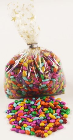 Scott's Cakes Rainbow Mix Chocolate Covered Sunflower Seeds - 1 Pound Resealable Gold Stripes Bag - Perfect for Snacking, Gifts & Party Favors