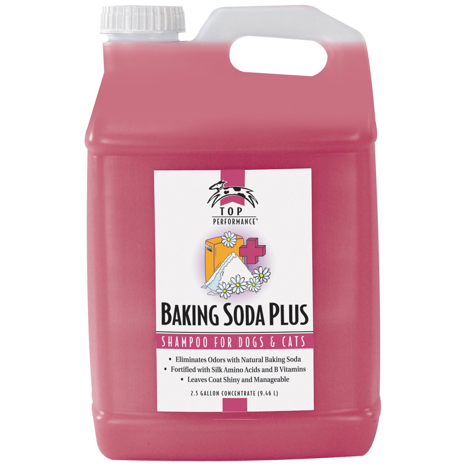 Top Performance TP Baking Soda Plus Shampoo 2.5 Gallon - Deep Cleaning Dog Shampoo for Odor Removal & Skin Care - Ideal for Grooming Salons, Pet Spas & Home Use
