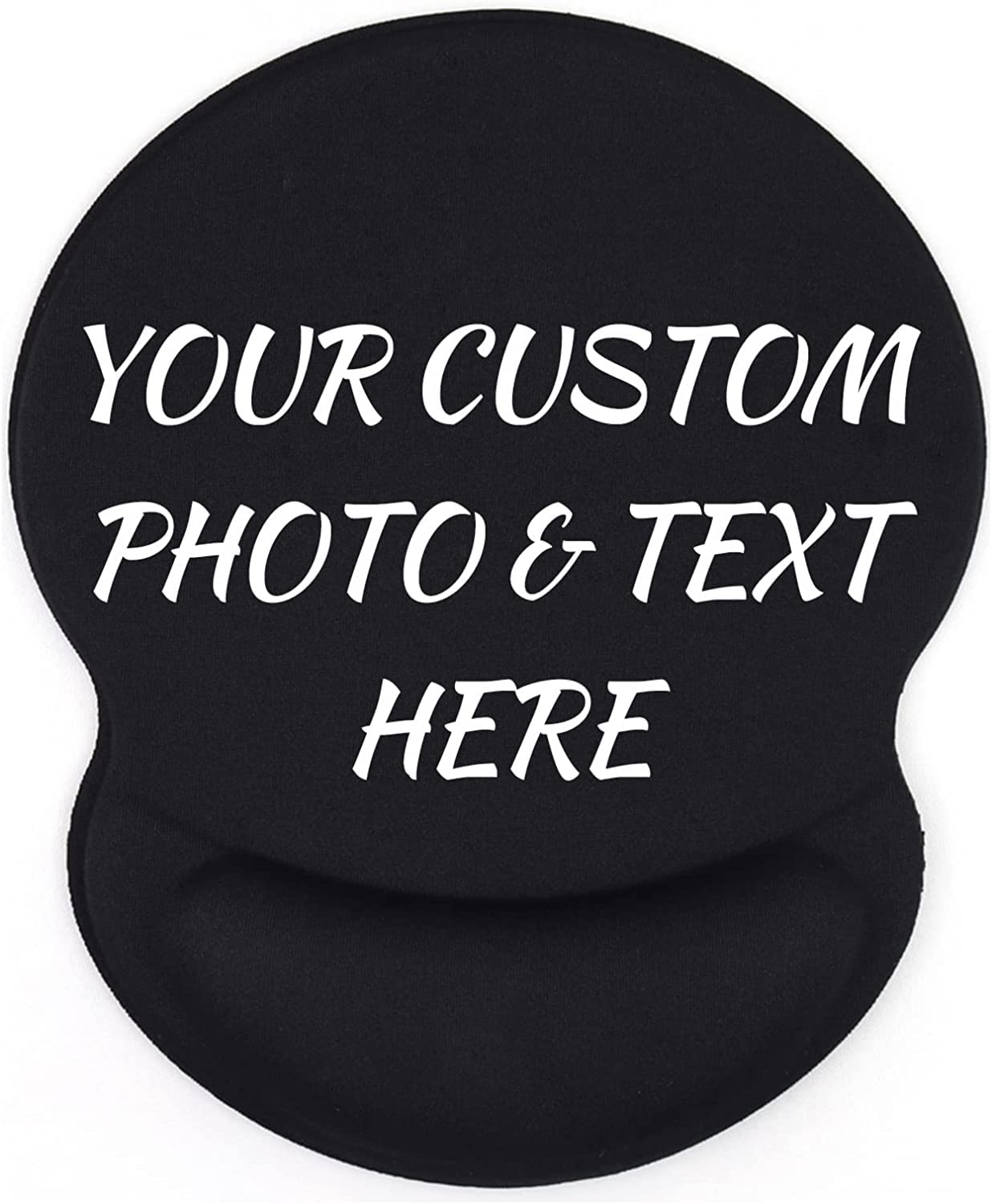2Pcs Custom Photo Gaming Mouse Pad with Wrist Support - Non-Slip Rubber Base & Ergonomic Design for Office, Computer, Anime Fans - Perfect for Gaming, Work & Home Use
