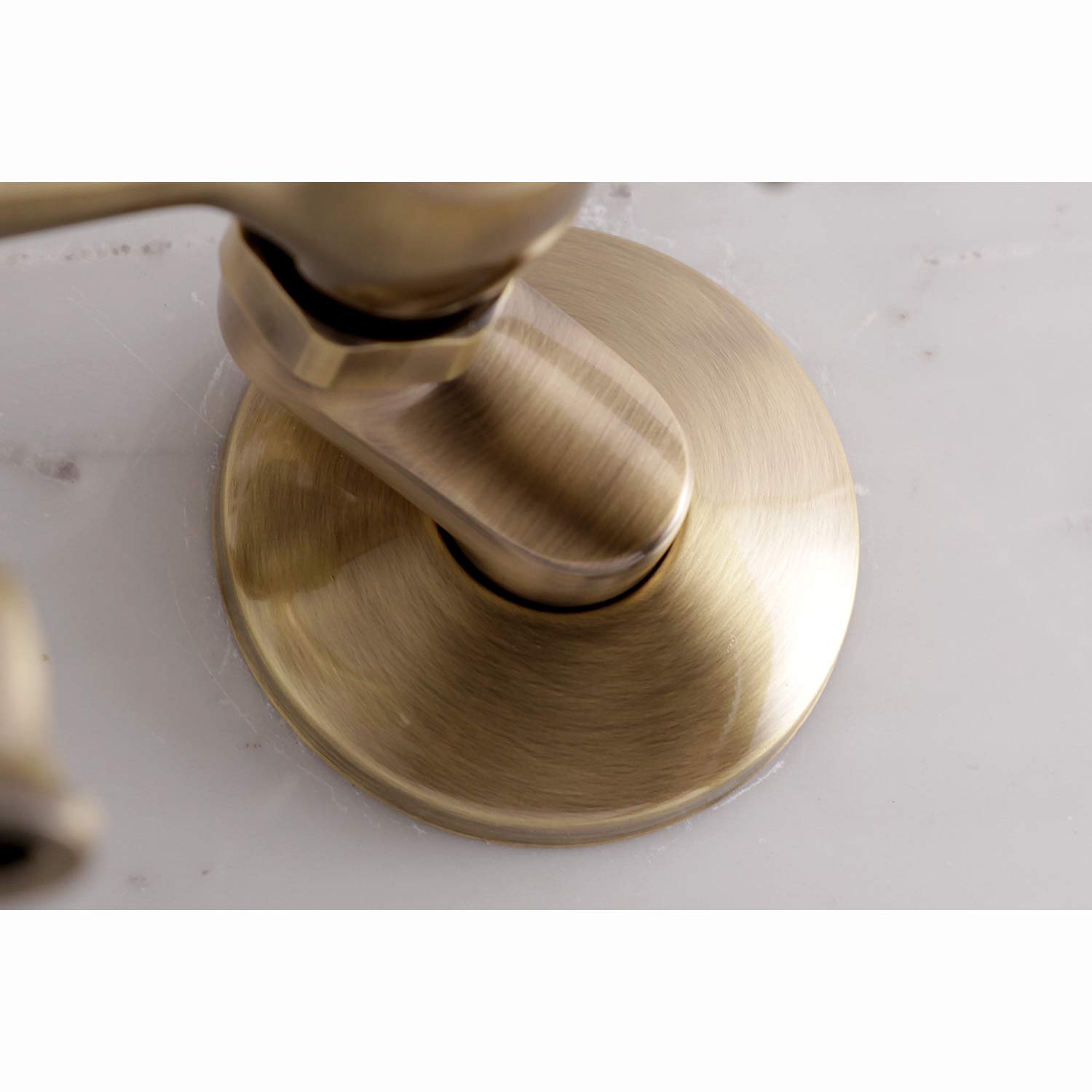 Kingston Brass KS285AB 6-Inch Clawfoot Tub Faucet in Antique Brass - Vintage Style Bathroom Fixture for Classic & Modern Bathrooms
