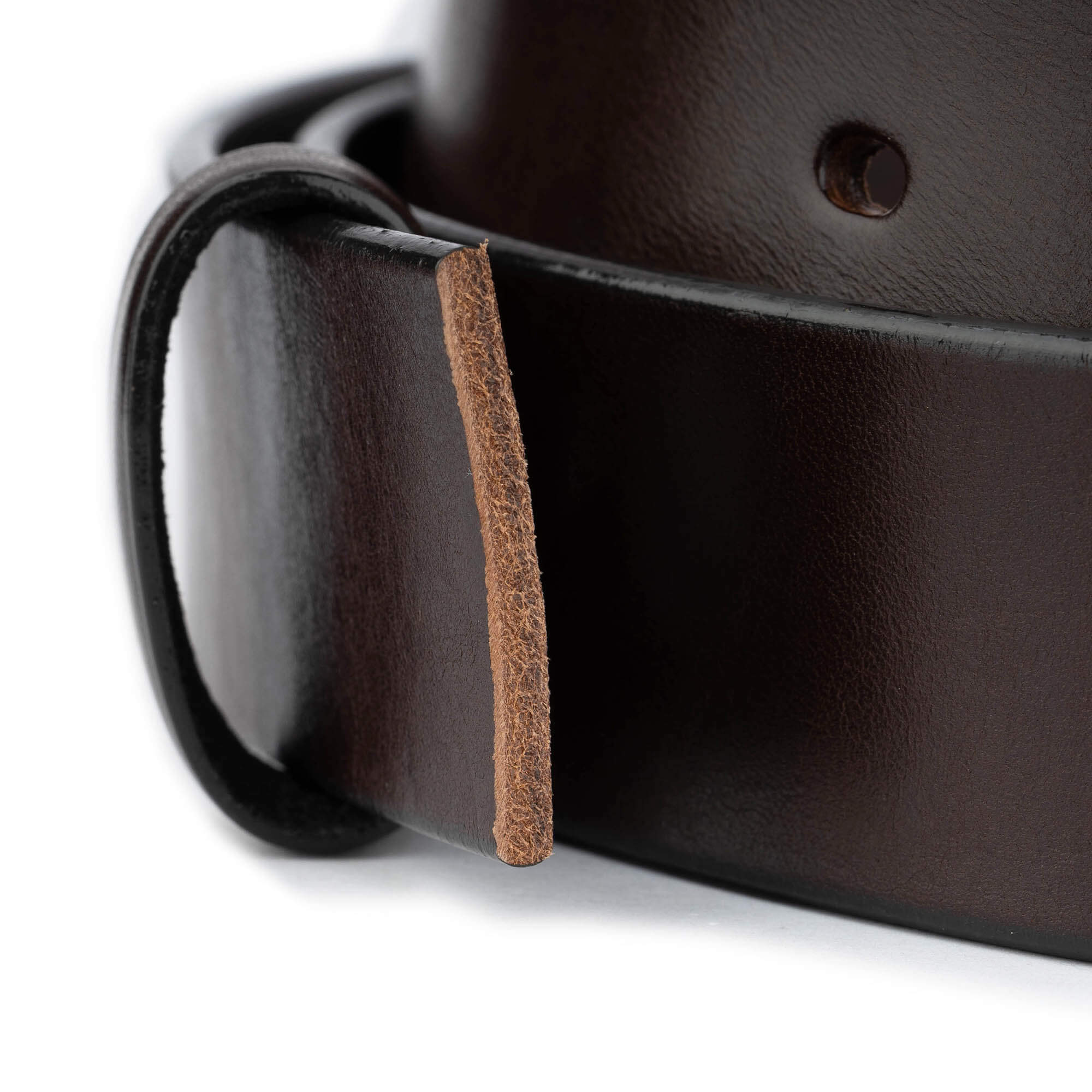 Premium 4.0cm Dark Brown Genuine Leather Belt Strap for Versace Buckles Replacement - High Quality Men's Dress Belt for Business & Formal Occasions