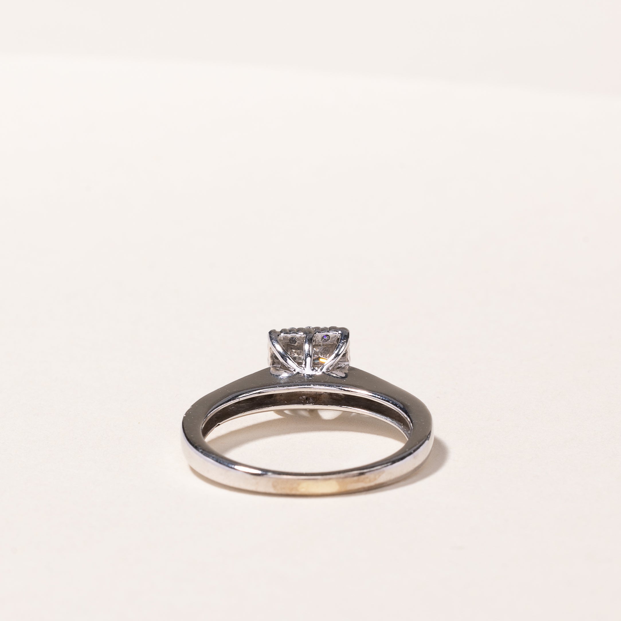 14K White Gold Princess Cut Diamond Illusion Ring - 0.40ctw Size 5.5 | Elegant Engagement, Wedding & Anniversary Jewelry Gift for Women
