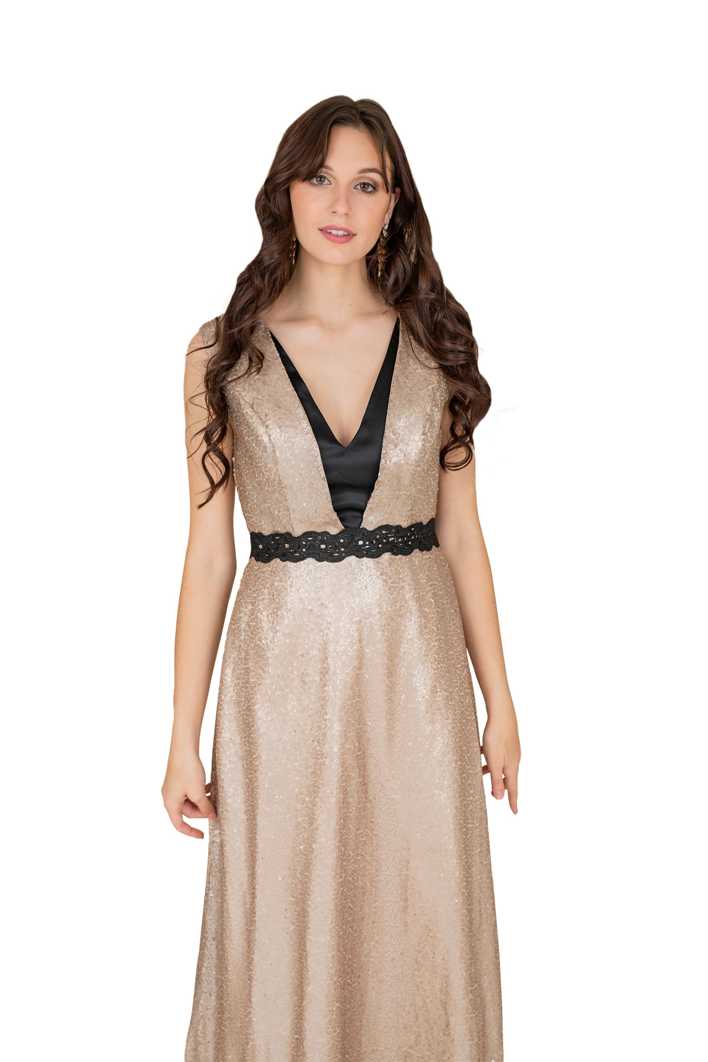 Elegant Sequin Train Formal Dress for Prom, Wedding & Evening Gala - Long Sparkly Evening Gown for Women