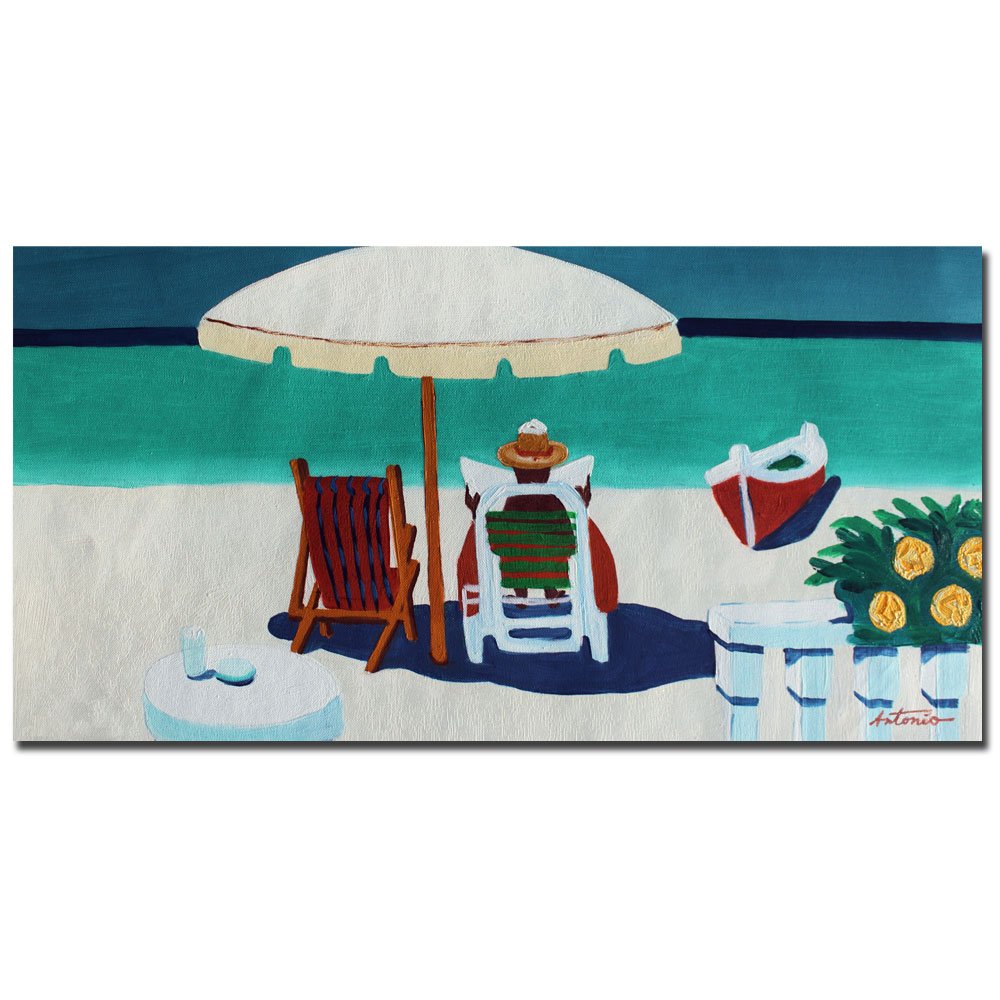 Antonio Caribbean Peacefulness Canvas Art - 16x32 Inch Trademark Artwork for Home & Office Decor | Perfect for Living Room, Bedroom, or Beach House Wall