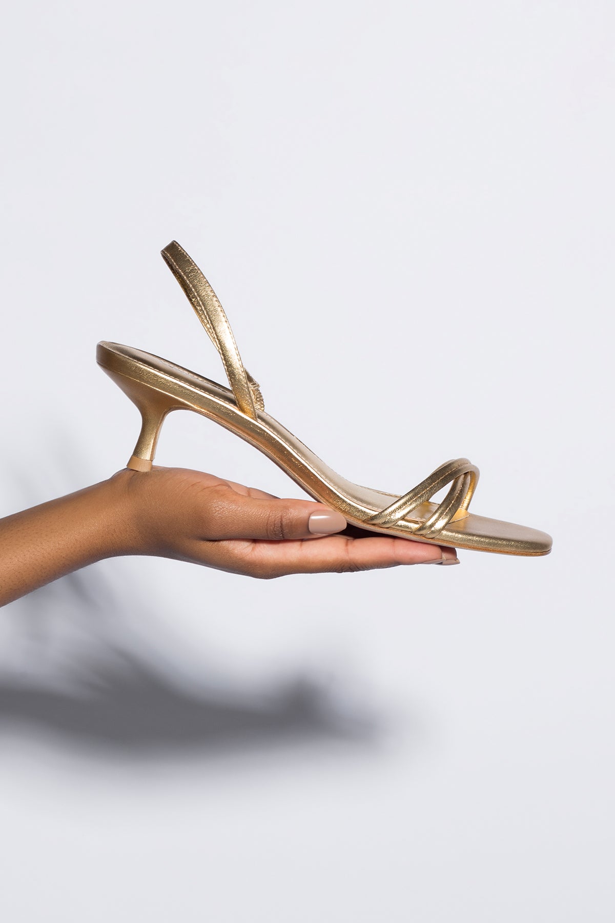 Mini Annie Sandal in Gold Metallic Leather - Women's Comfortable Dress Sandals for Summer, Weddings & Beach Vacations