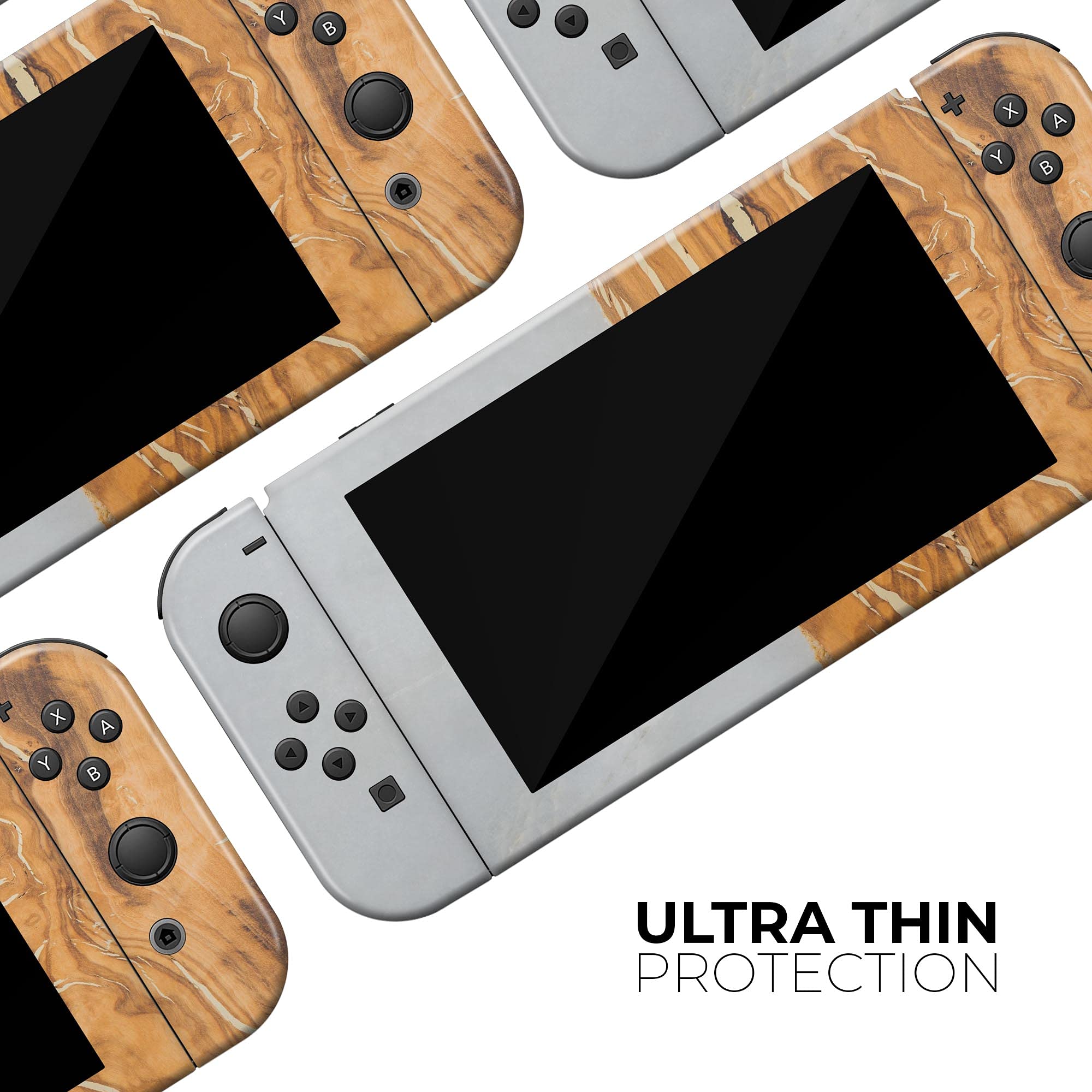 Nintendo Switch Pro Controller Skin - Scratch-Resistant Removable Vinyl Wrap Cover with Marble & Wood Design | Protective Decal for Gaming Accessories | Perfect for Travel, Home Use & Gift Giving