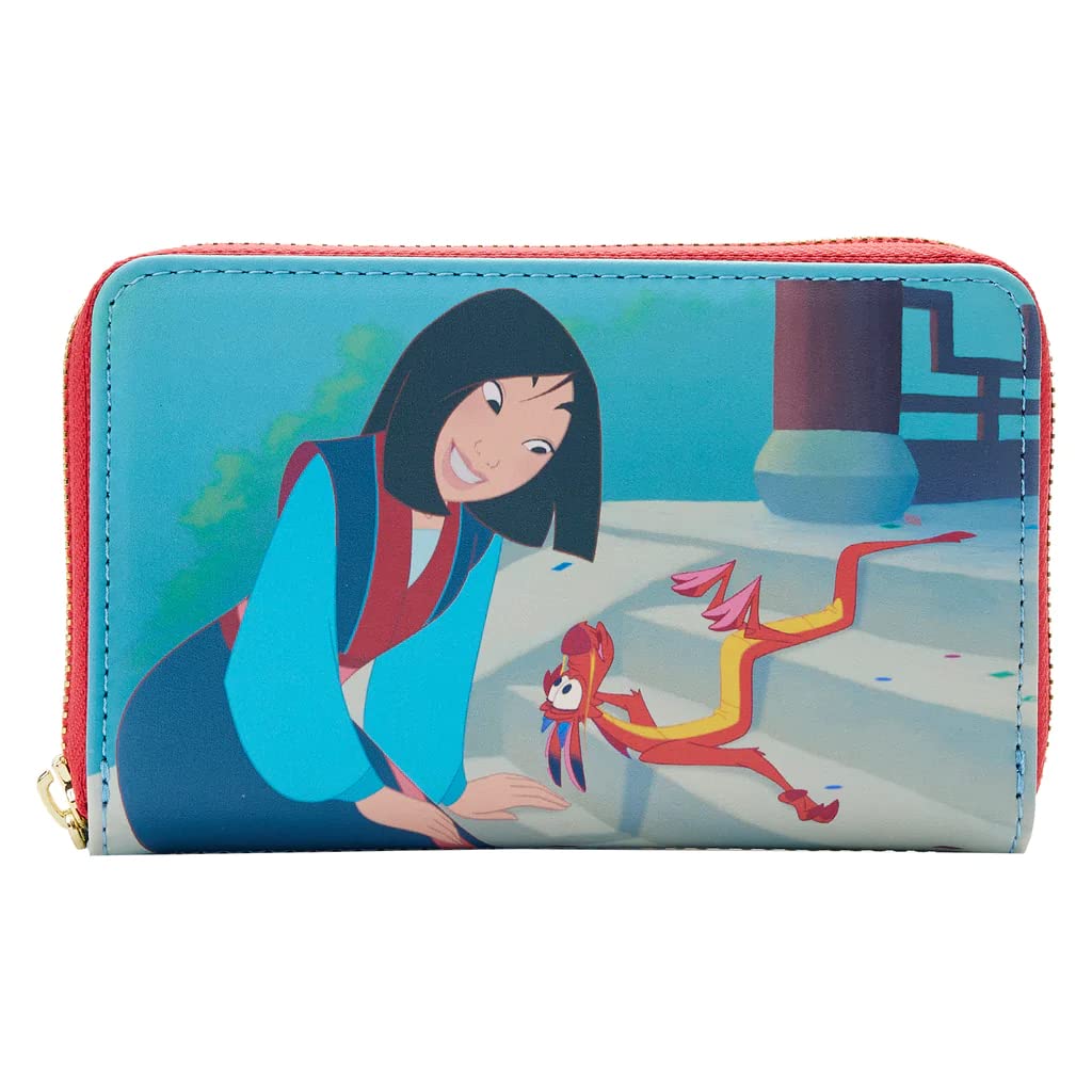 Disney Mulan Princess Scene Zip Around Wallet - Stylish and Durable Crossbody Wallet for Women | Perfect for Disney Fans, Cosplay, and Everyday Use