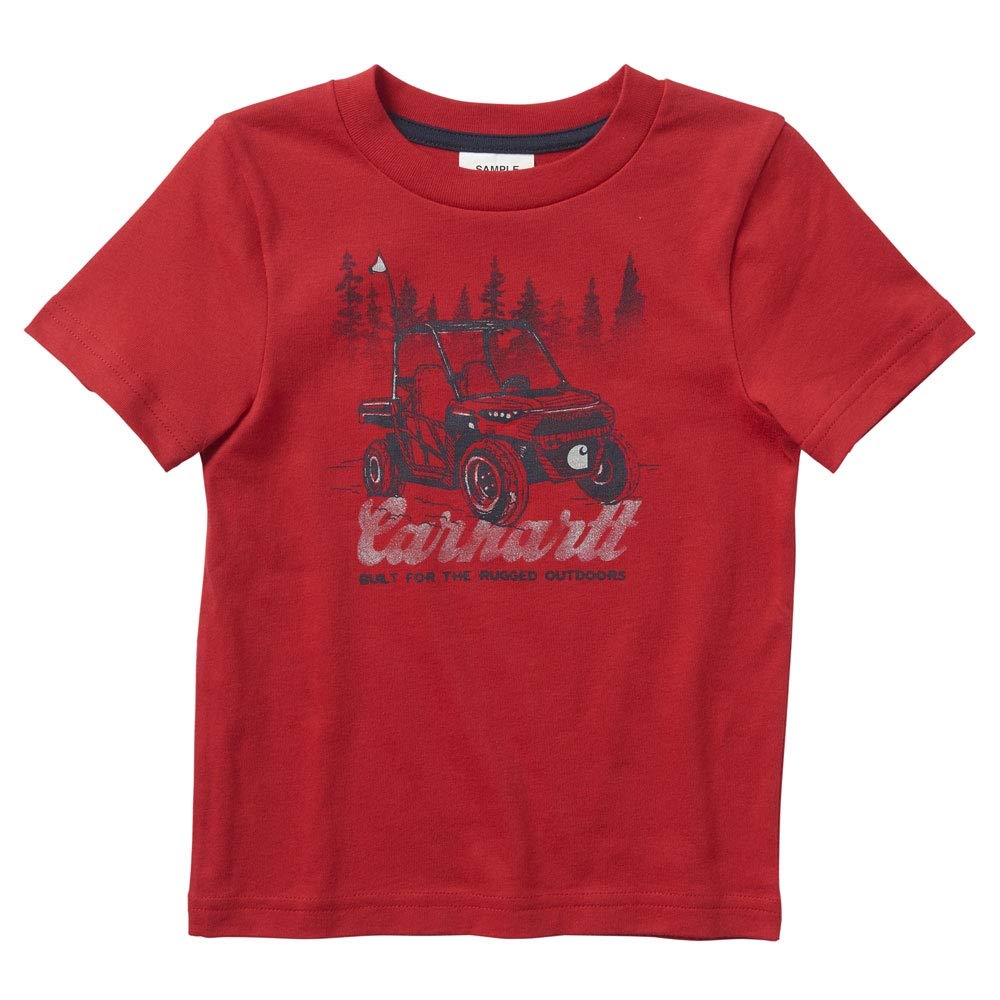 Carhartt Boys' Short Sleeve Cotton T-Shirt - Soft & Durable Kids Tee for Play, School & Everyday Wear | Machine Washable Comfort Shirt for Active Boys