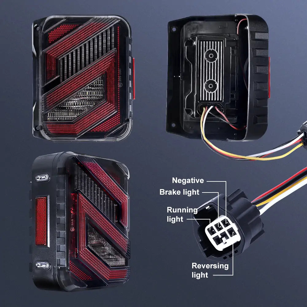 LOYO® LED Tail Lights for Jeep Wrangler JK & JKU (2007-2018) - Unique S-Shaped Design | Waterproof & Durable | Perfect for Off-Roading & Night Driving