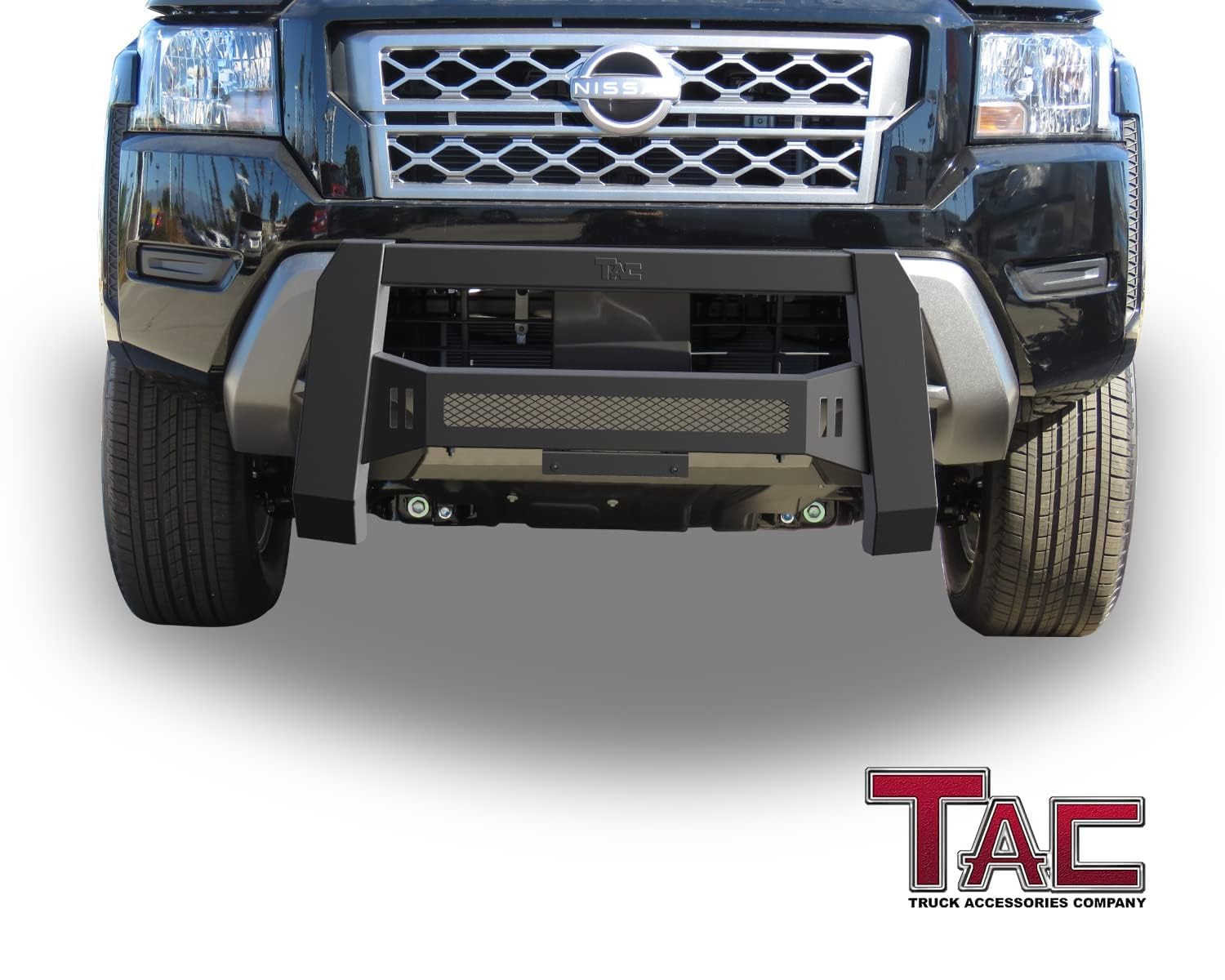 TAC Predator Modular Bull Bar for 2022-2025 Nissan Frontier - Black Textured Front Bumper Grille Guard with Mesh Design | Compatible with 20