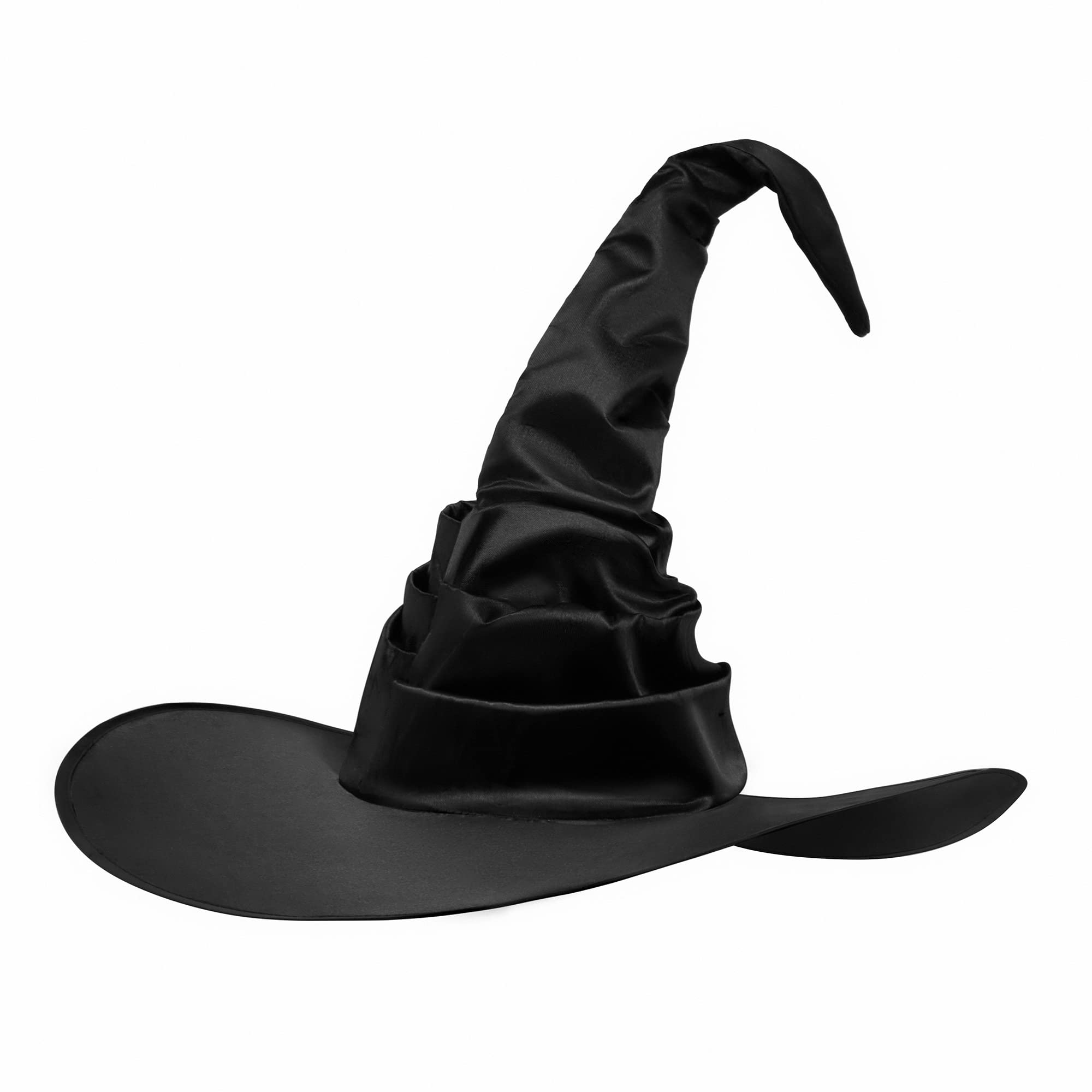 Halloween Witch Hat for Women & Men - Foldable Wide Brim Spire Wizard Hat | Masquerade Party, Cosplay Costume Accessory | Perfect for Halloween Parties, Witch Costumes & Themed Events
