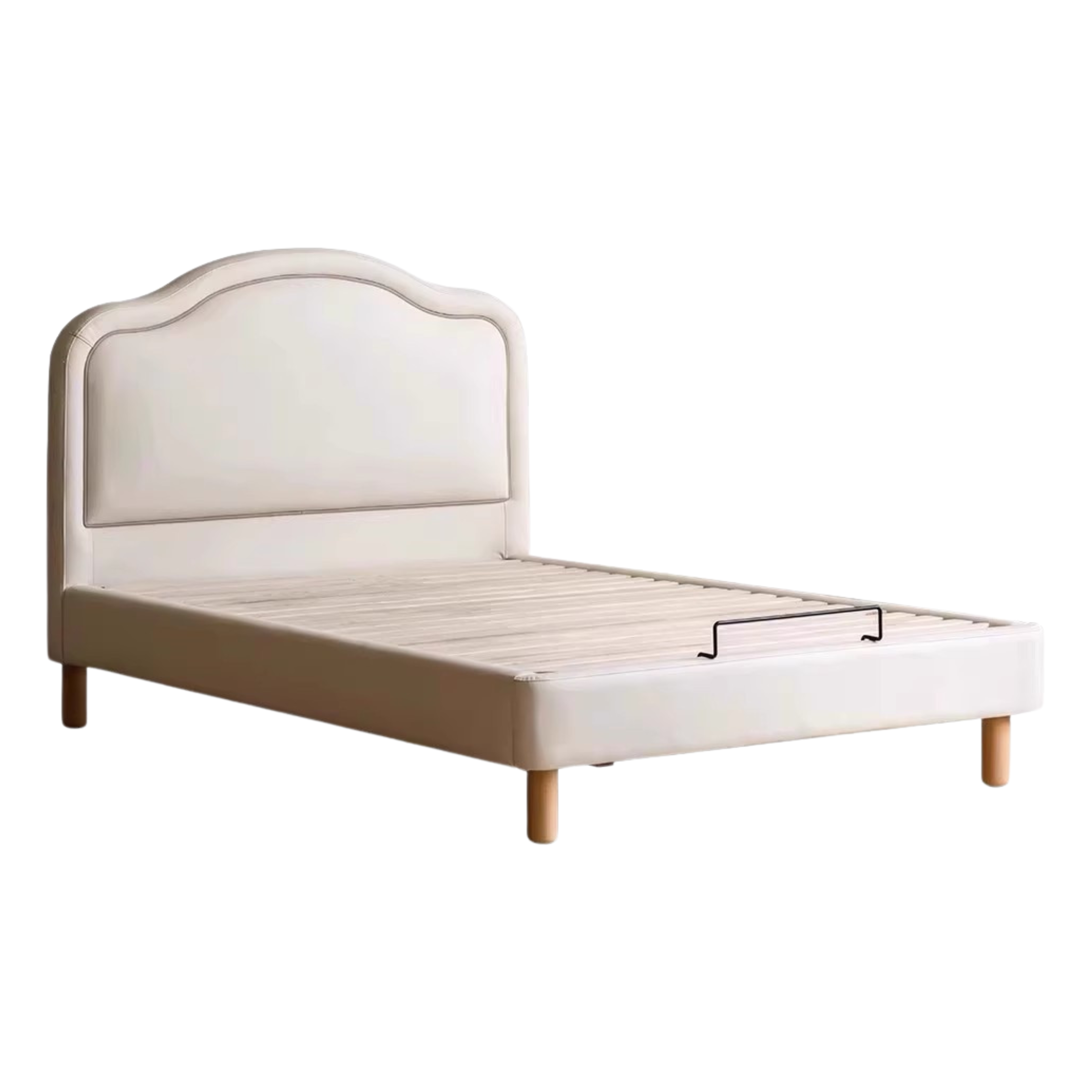Organic Leather Cream Style Soft Kids Bed – Premium Comfort for Nursery, Bedroom & Playroom – Safe & Durable Toddler Bed for Sweet Dreams