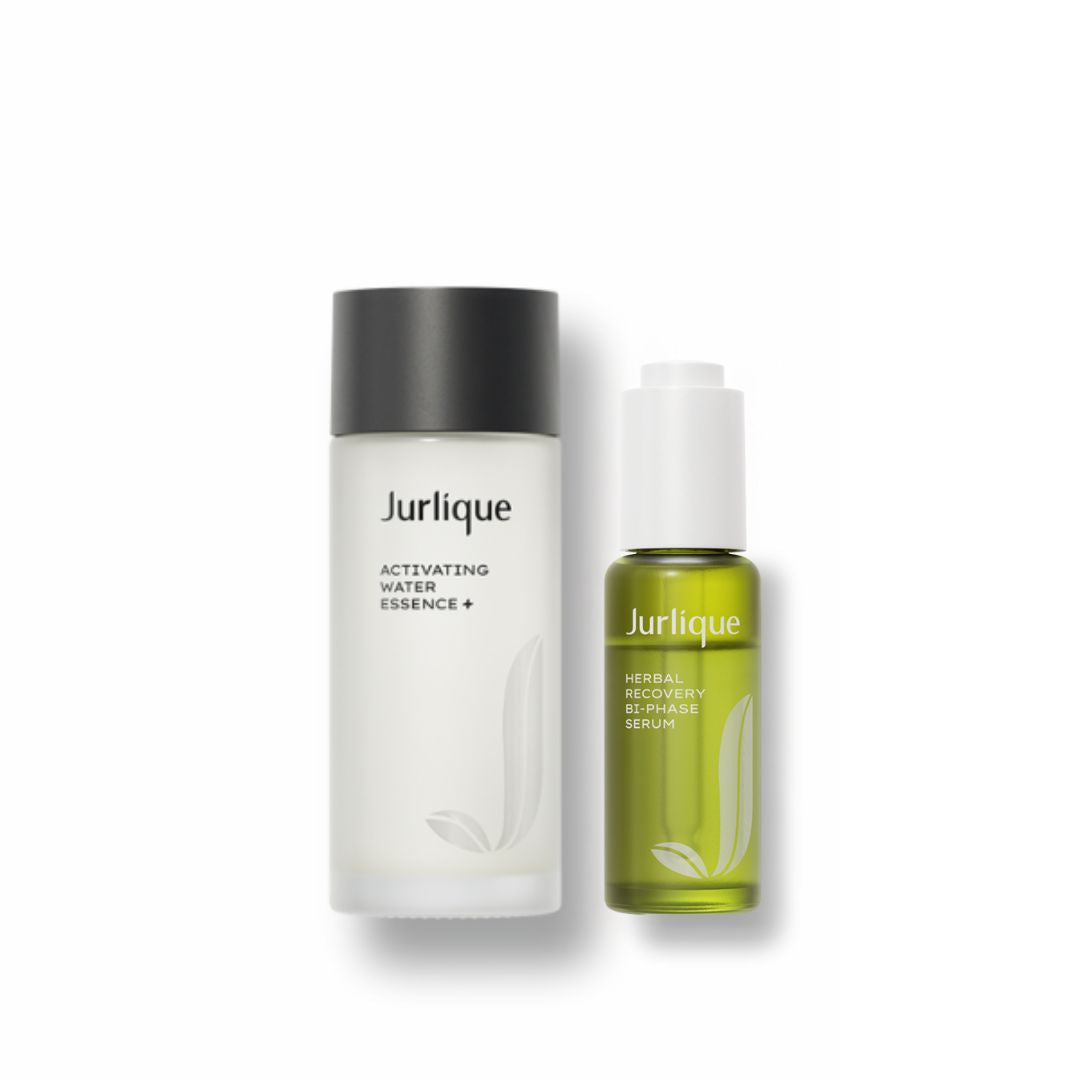 Skin Recovery Duo Set - Hydrating & Repairing Facial Cream & Serum for Dry, Sensitive Skin | Day & Night Skincare Routine