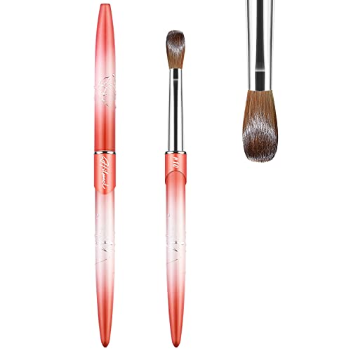 Professional 100% Kolinsky Acrylic Nail Brush Set - Size 10 Oval Crimp Shape with Alloy Handle for Acrylic Nail Application, Perfect for Home DIY Manicures & Salon Nail Art