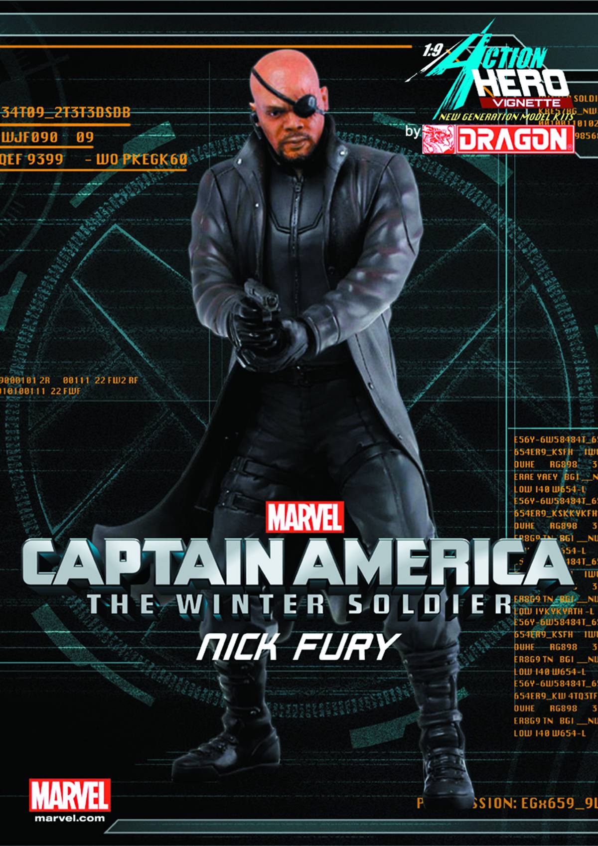 Nick Fury Captain America The Winter Soldier 1/9 Scale Action Figure - Collectible Marvel Movie Hero Model for Display & Gifts - Perfect for Fans, Shelf Decor, and Comic Conventions