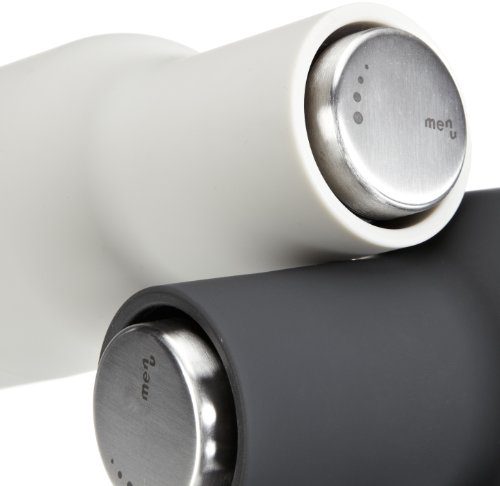 Premium Ceramic Salt and Pepper Grinder Set - AUDO CPH Adjustable Ash/Carbon Design with Stainless Steel Lid - Ideal for Kitchen, Dining Table & Gourmet Cooking