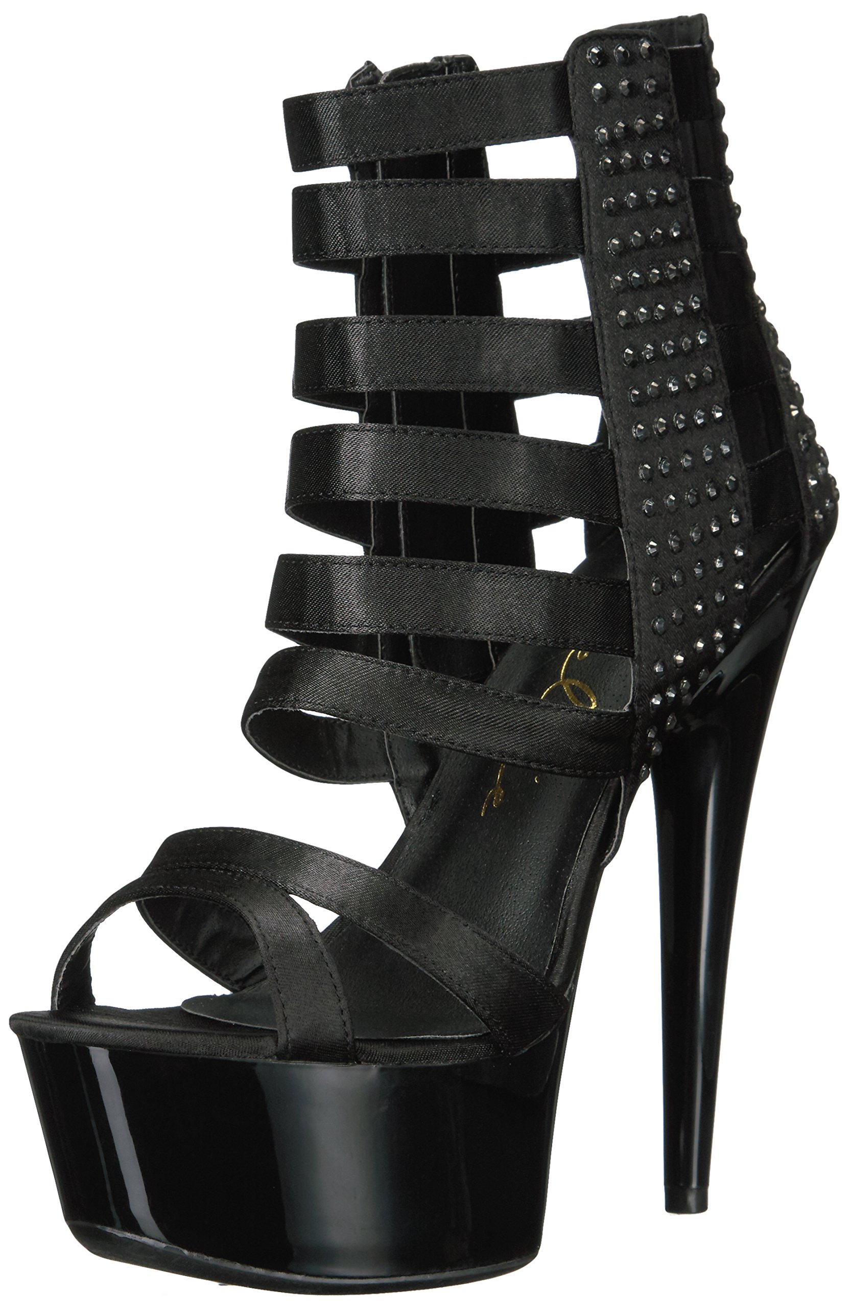Ellie Shoes Women's 609-Noir Comfortable Dress Sandals for Wedding, Party & Formal Occasions - Elegant Black Strappy Heels