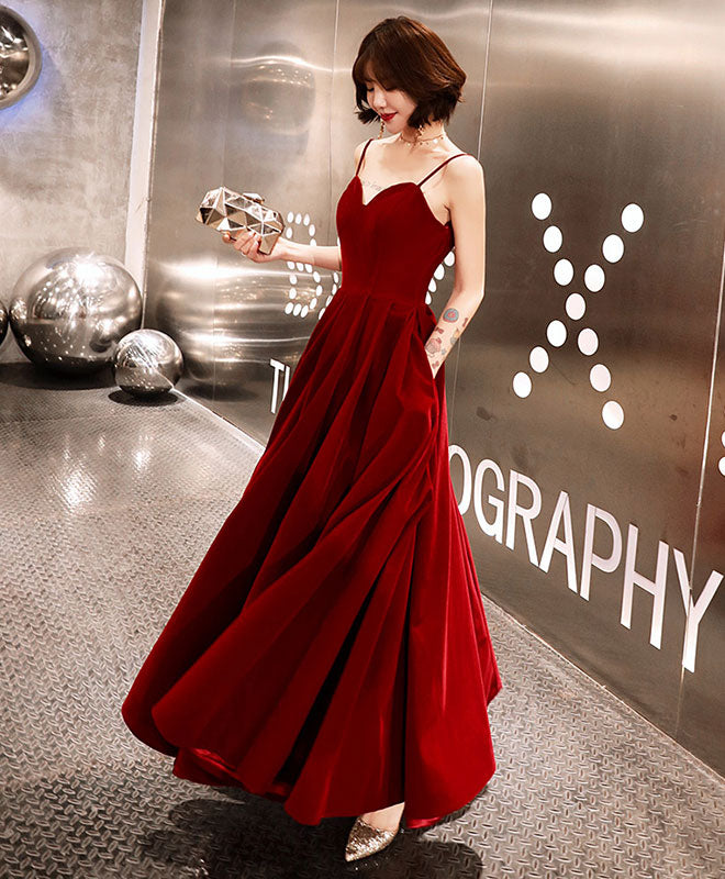 Burgundy Sweetheart Neckline Tea Length Prom Dress for Women - Elegant Burgundy Bridesmaid Dress for Weddings, Parties & Special Occasions