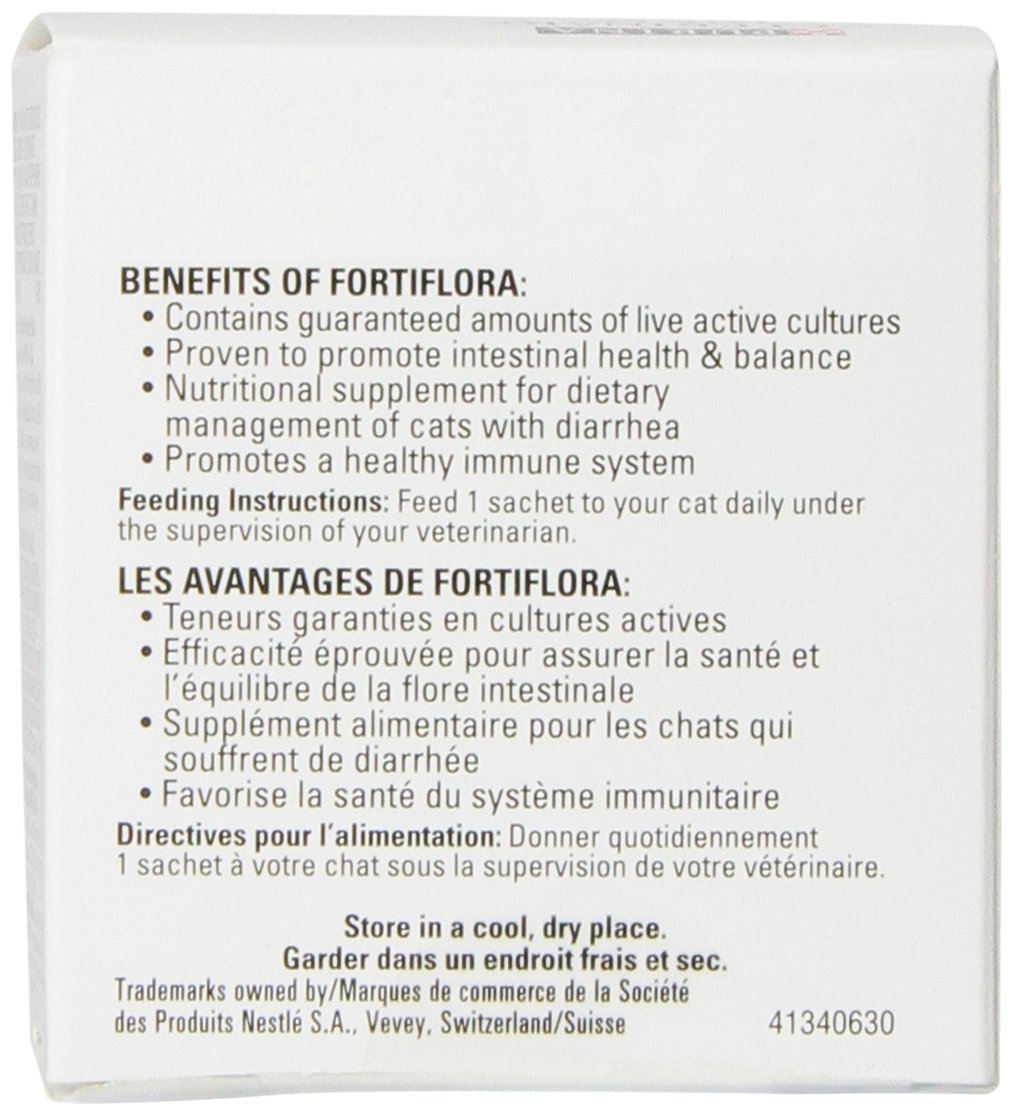 Purina Fortiflora Feline Nutritional Supplement for Cats - 3 Pack | Probiotic Powder for Digestive Health & Immune Support | Ideal for Kittens, Adult & Senior Cats