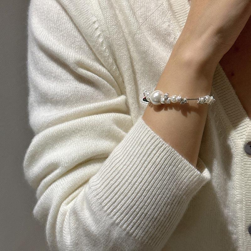S925 Sterling Silver Irregular Pearl Bracelet for Women - Elegant Boho Jewelry Gift for Birthday, Anniversary & Wedding | Perfect for Casual Wear & Special Occasions