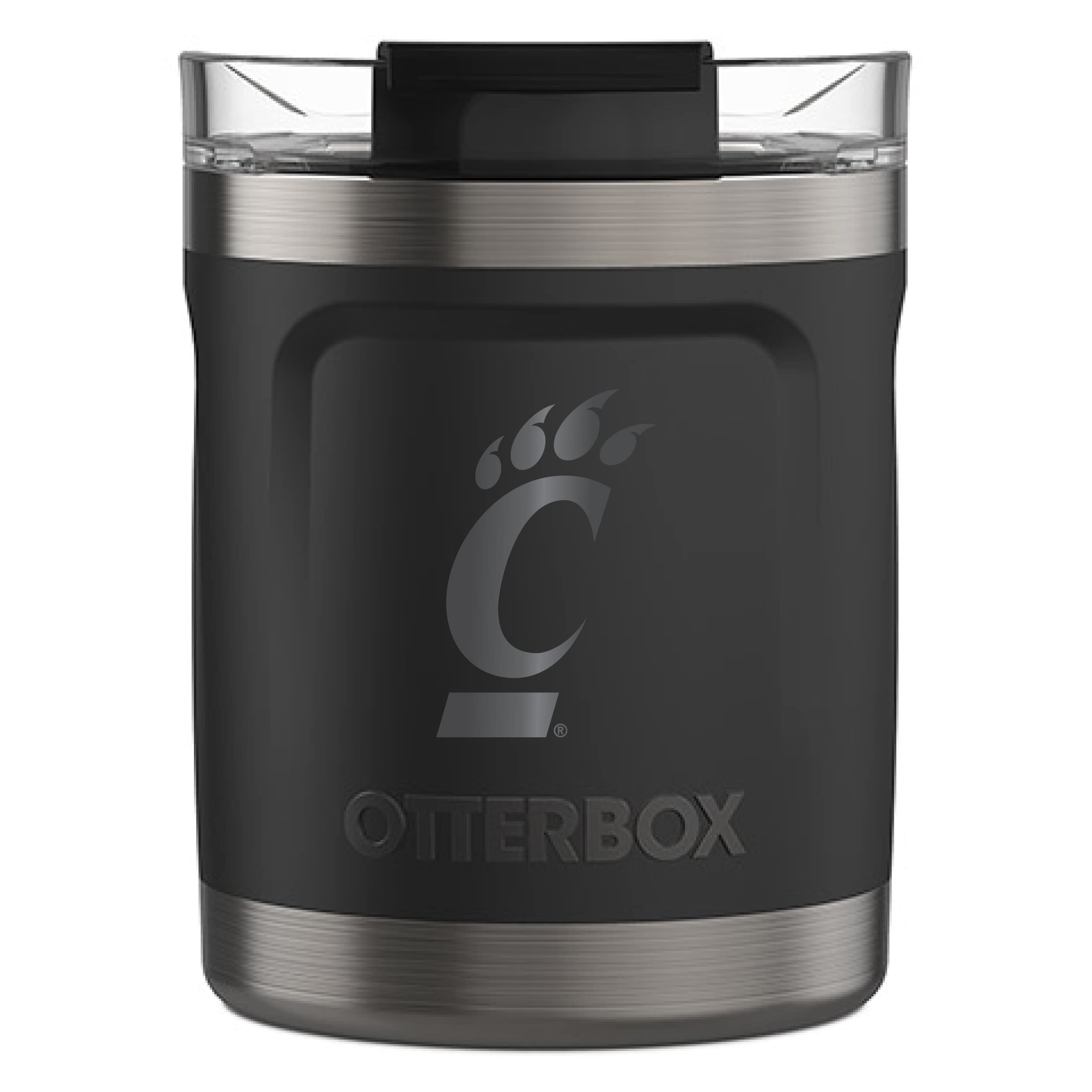 NCAA Licensed Black Powder Coated OtterBox Tumbler - 20oz Insulated Stainless Steel Water Bottle with Lid for College Sports Fans, Gym, Office & Outdoor Activities