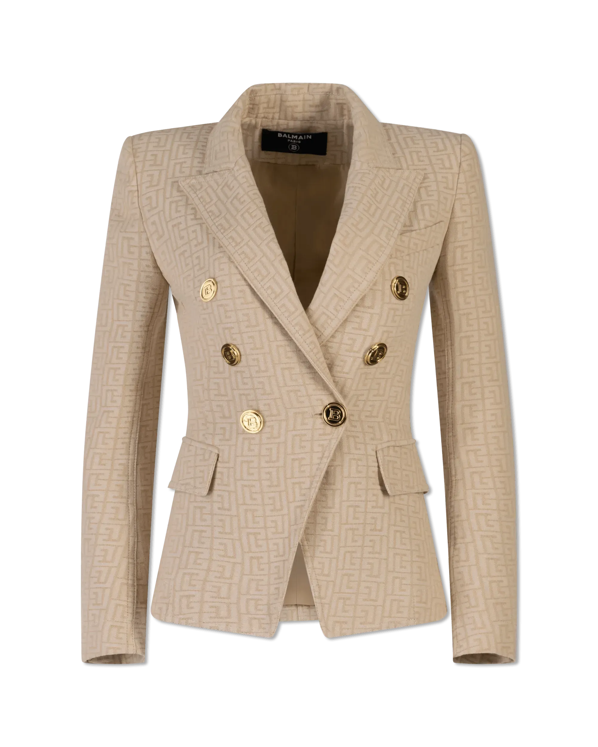 Stylish Monogram Jacquard 6-Button Jacket for Men - Perfect for Business Casual & Evening Events