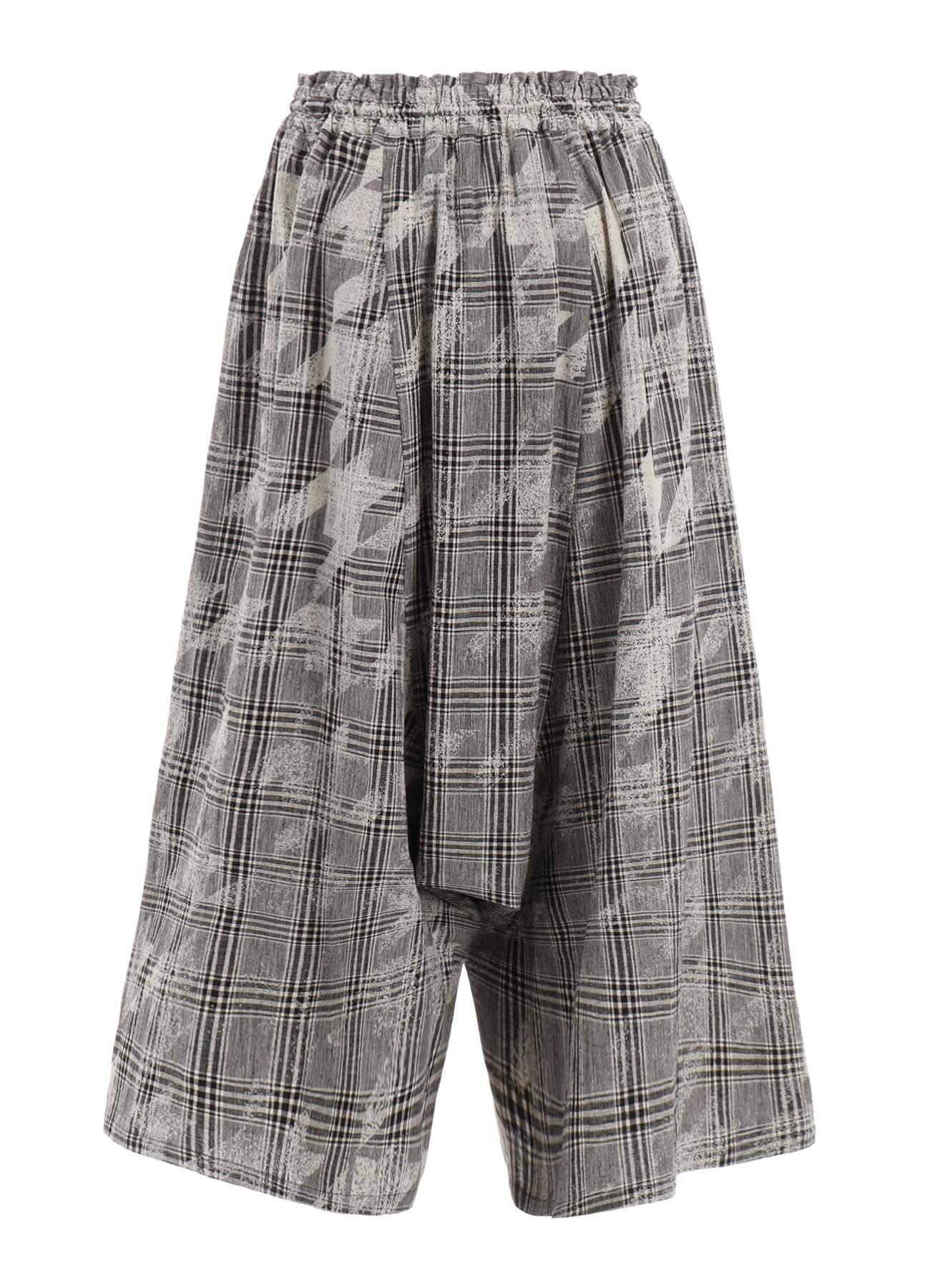 Stylish Cotton Linen Plaid Houndstooth Gathered Pants for Women - Comfortable & Trendy Casual Trousers for Office, Travel and Everyday Wear