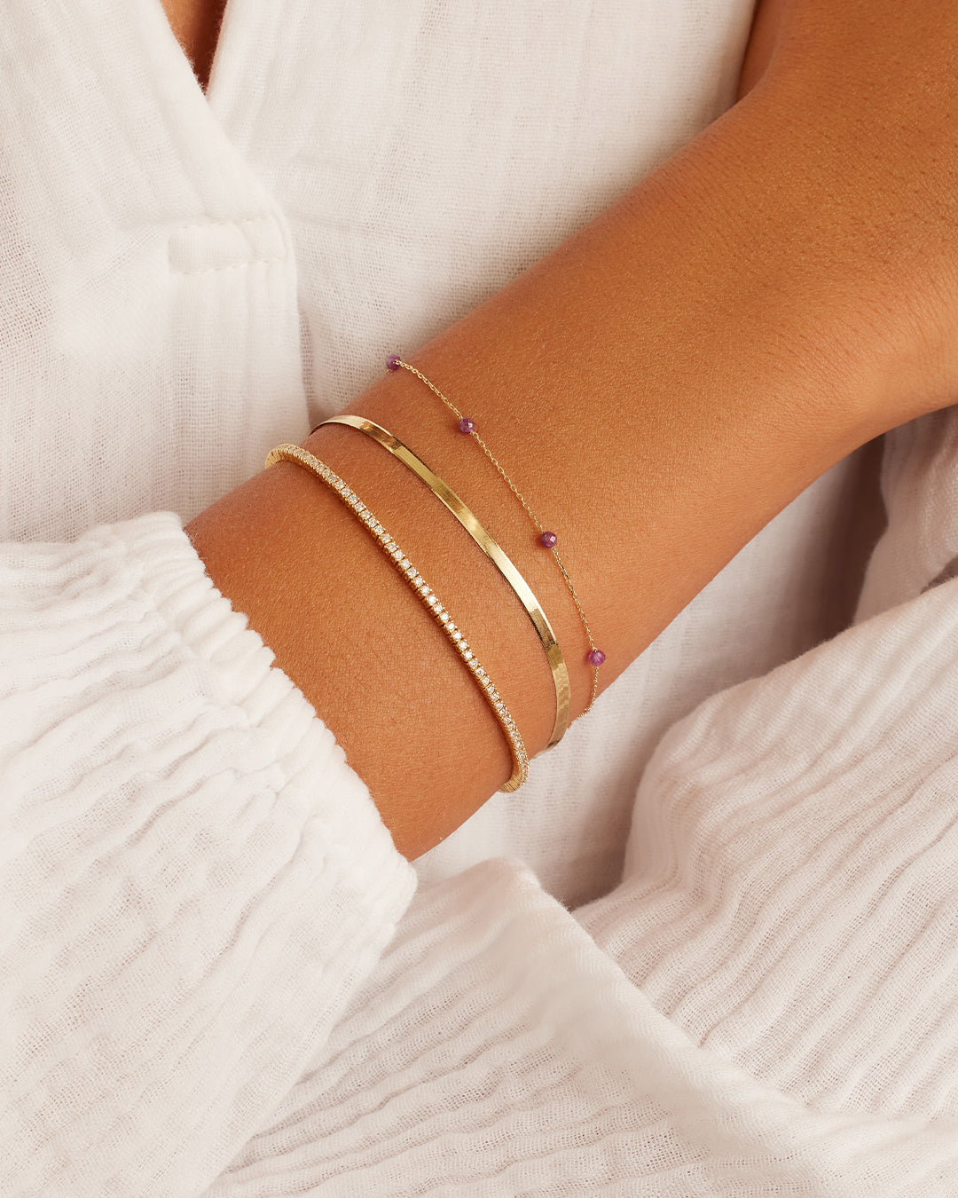 Newport Birthstone Bracelet - Sterling Silver Zodiac Charm Bracelet for Women - Perfect Gift for Birthday, Anniversary & Mother's Day - Ideal for Everyday Wear & Special Occasions