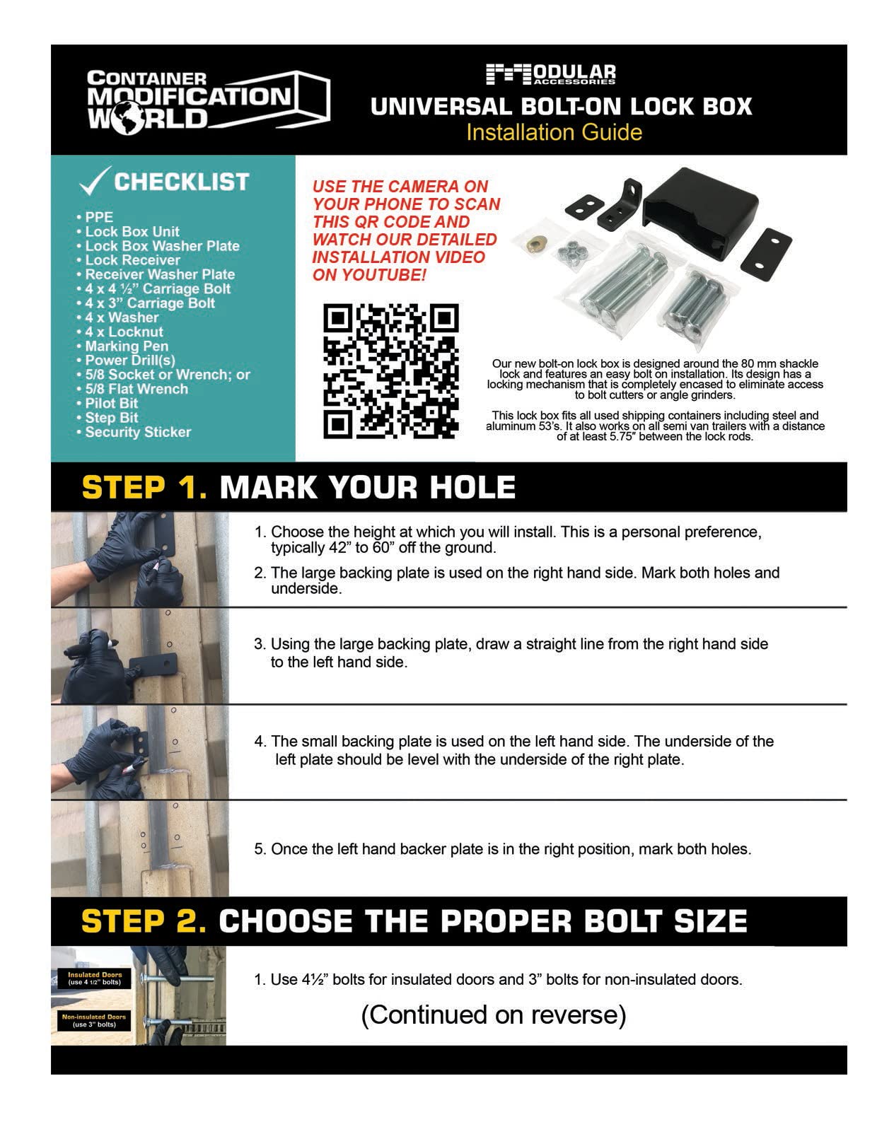 Secure Bolt-On Lock Box for Shipping Containers - Heavy Duty Steel Security Box with Key Lock - Ideal for Cargo, Storage & Transport Protection