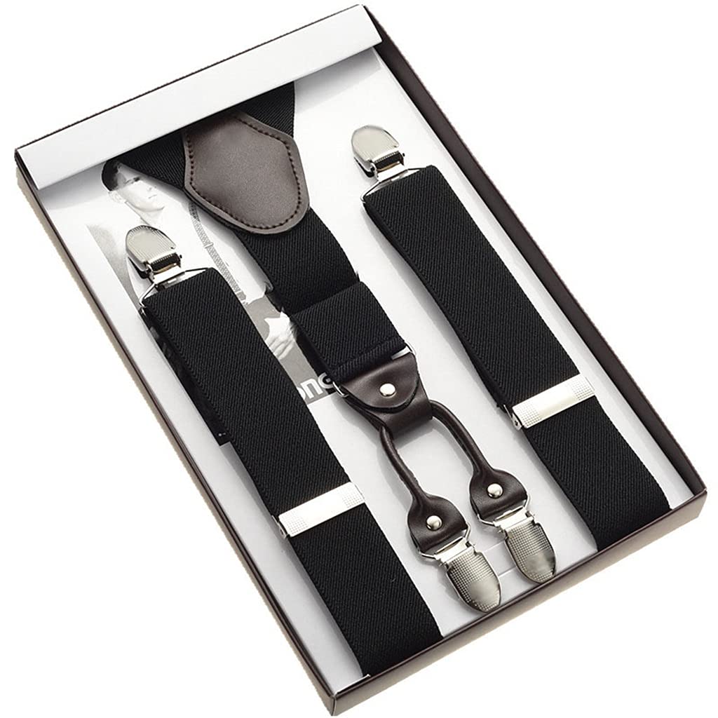Premium Stainless Steel Men's Suspenders with Strong Metal Clips - Adjustable Elastic Braces for Comfort & Durability - Perfect for Formal Wear, Business Attire & Vintage Fashion (Color: C, Size: Adjustable)