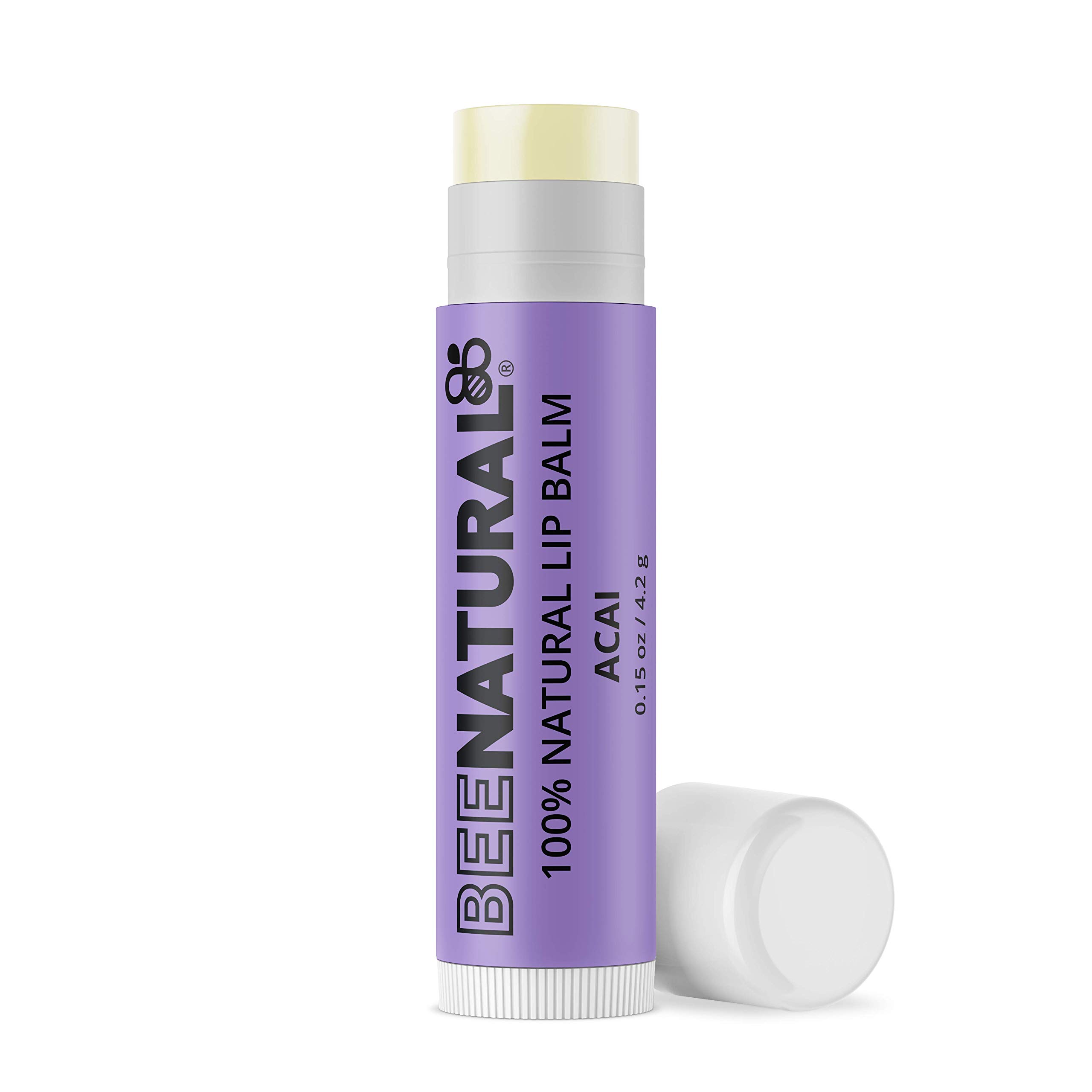Bee Natural Lip Balm with Acai Berry - 4.2g, Moisturizing & Nourishing Lip Care for Dry, Chapped Lips - Perfect for Winter, Outdoor Activities & Daily Hydration
