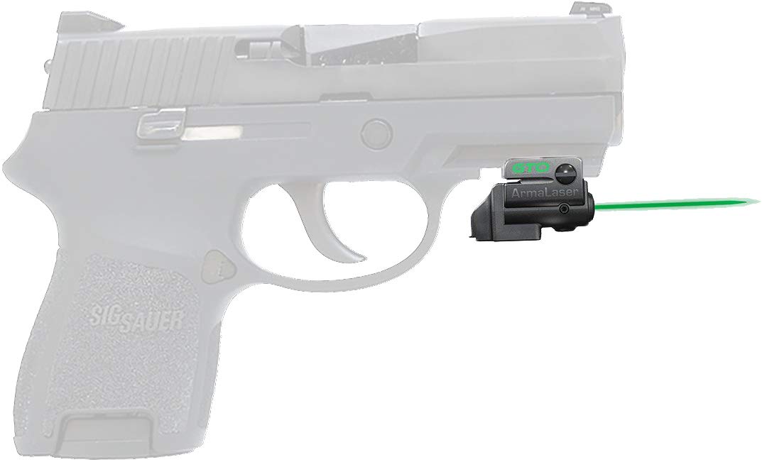 ArmaLaser GTO & FLX32 Green Laser Sight with GripTouch Switch for SIG P250 Sub Compact - Perfect for Tactical Shooting, Home Defense & Concealed Carry