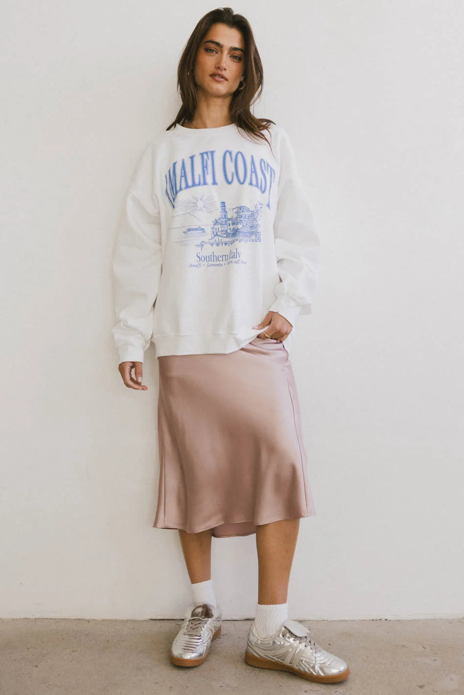 Amalfi Coast Crewneck Sweatshirt - Soft Cotton Pullover for Men & Women | Casual Wear, Travel Outfit, Gift Idea