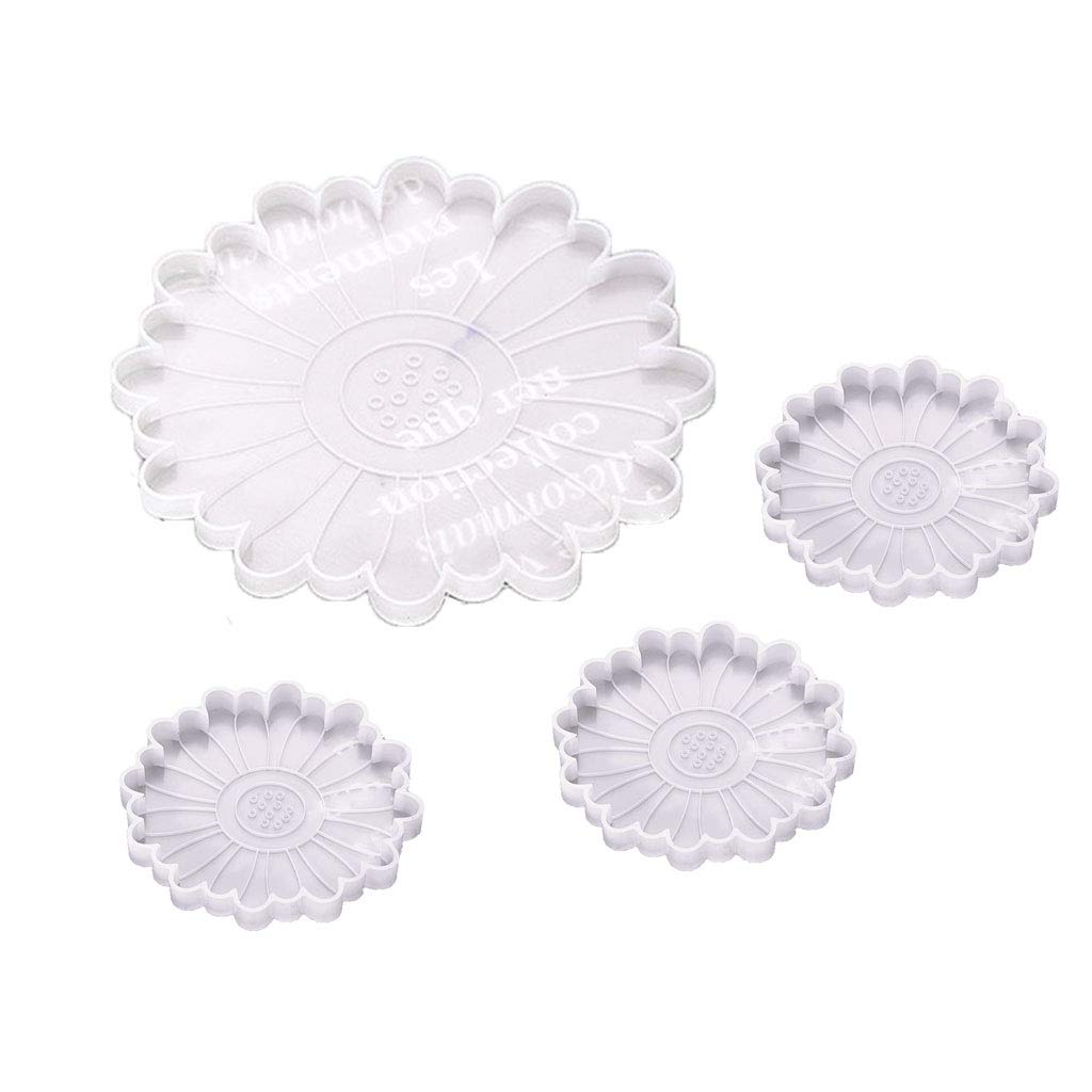 Sunflower Resin Coaster Molds Set - Floral Epoxy Casting DIY Kit for Tea Mats & Cup Holders | Perfect for Handmade Home Decor, Wedding Favors, and Craft Projects