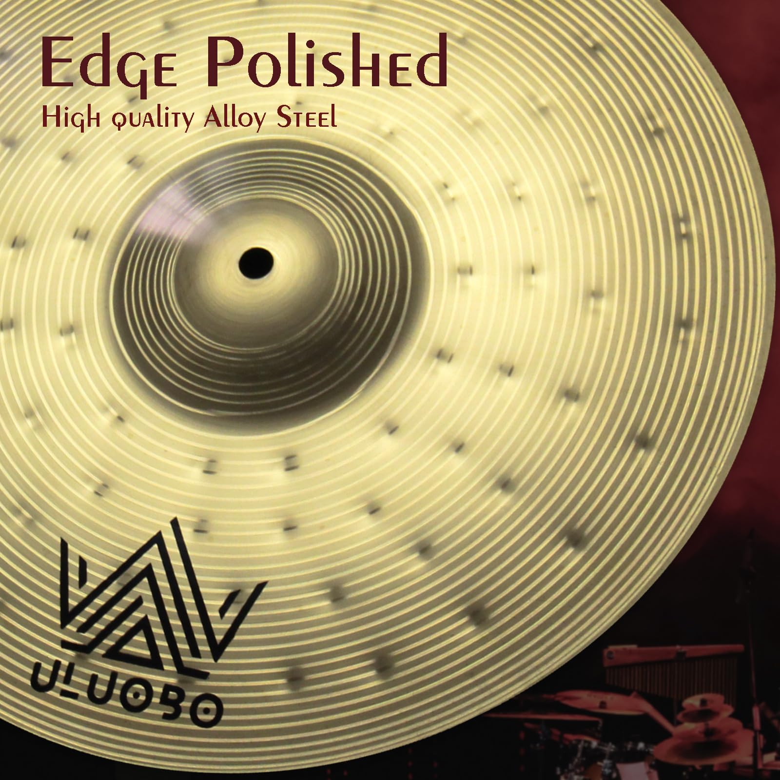 9-Piece Cymbal Pack for Drum Set - Premium Brass Cymbals for Drummers | Perfect for Live Performances, Studio Recording & Practice Sessions