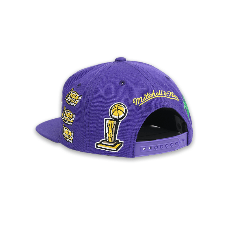LA Lakers NBA Champions Snapback Hat for Men - Adjustable Purple Basketball Cap for Fans, Streetwear & Game Day Outfits