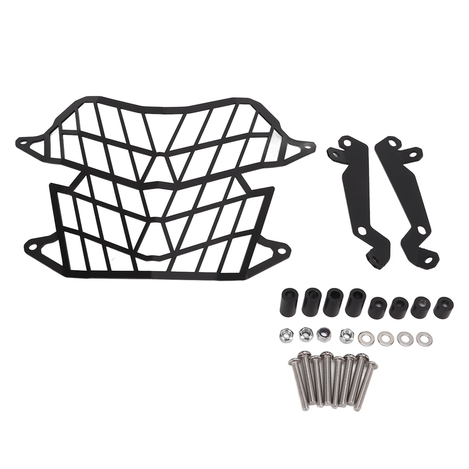 Aramox Black Carbon Steel Motorcycle Headlight Protection Grill Guard - Durable Replacement for Yamaha Tenere 700 (2019 Model) | Off-Road Adventure & Street Riding Accessory