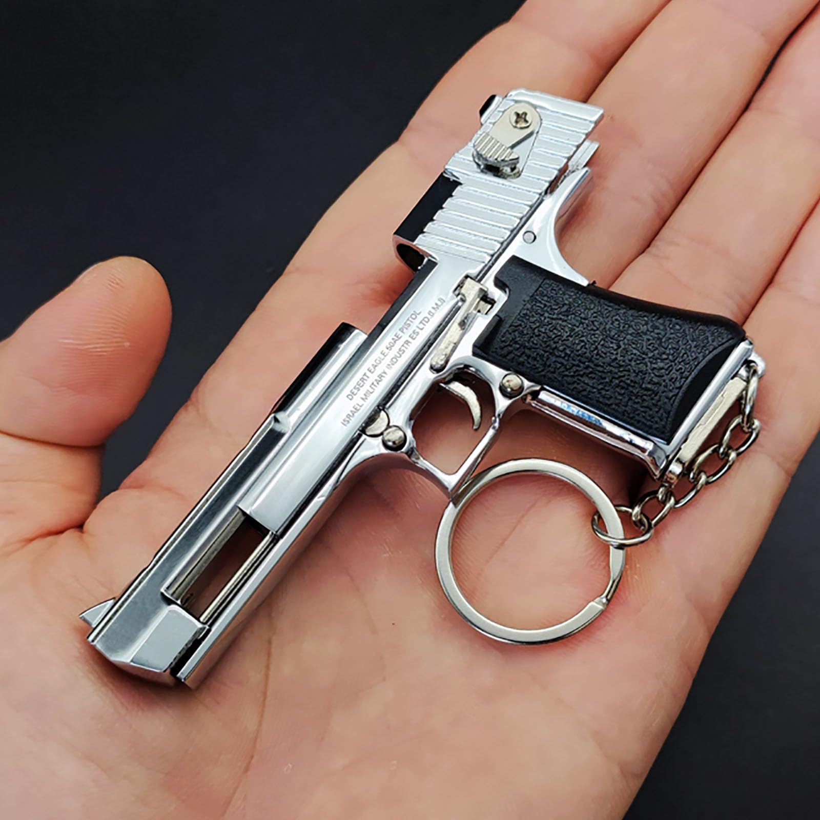 Mini Gun Keychain - Tactical Pistol Shaped Key Ring for Men, Cool Tiny Gun Model Gift - Perfect for Keychains, Backpacks, and Tactical Gear Enthusiasts