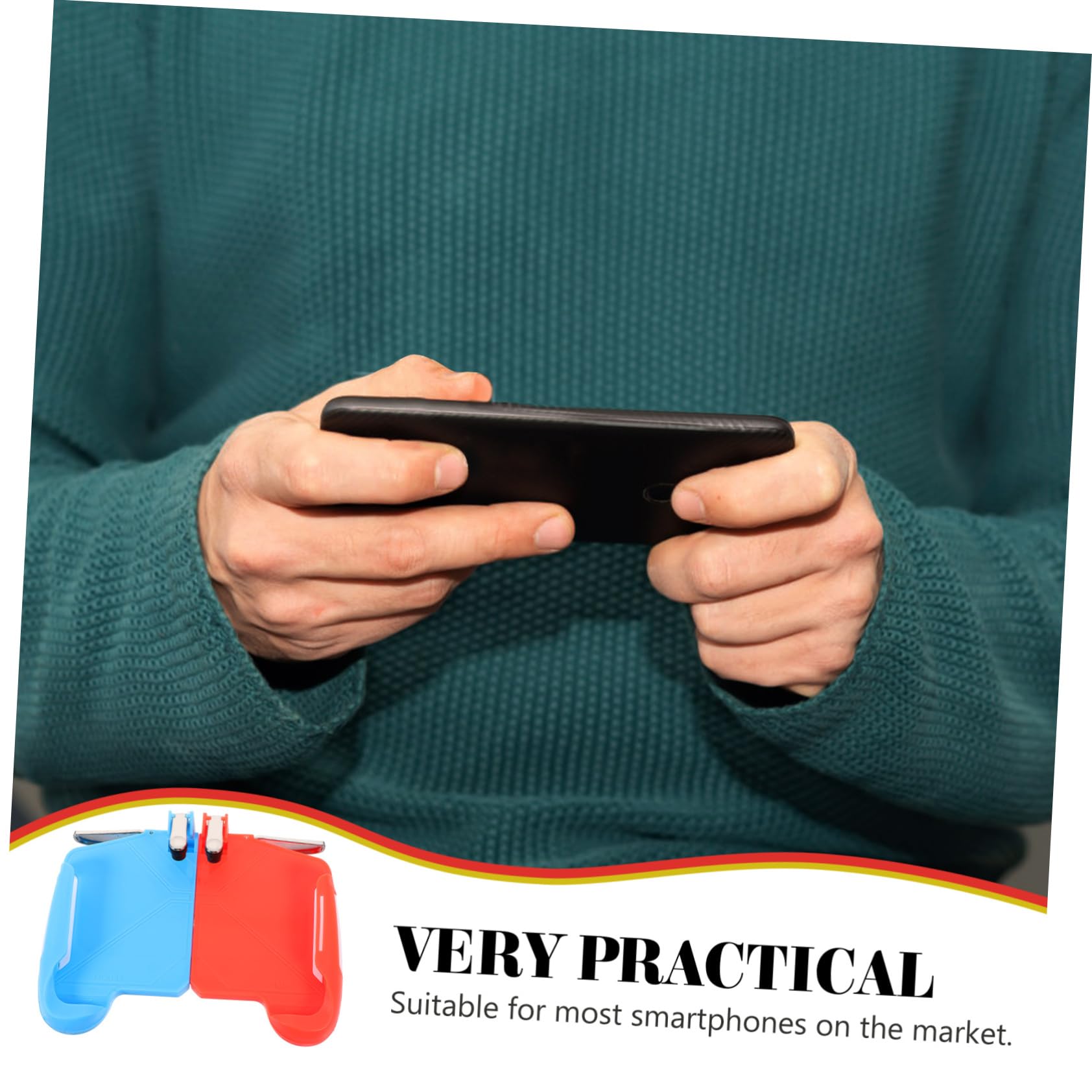 Adjustable Mobile Game Trigger for Shooter Games - Ergonomic Joystick Grips for PUBG, Fortnite & Call of Duty Mobile - Perfect for FPS Gaming on Smartphones